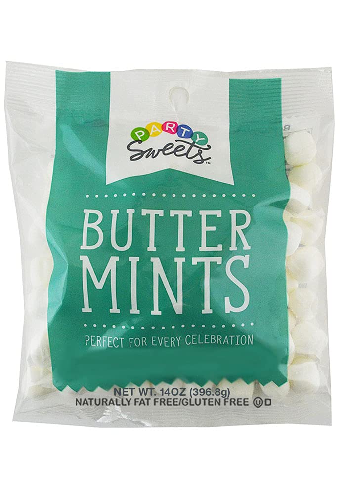 Premium White Buttermints for Parties & Events - 14oz Bulk Candy (Approx. 100 Pieces) - Great for Weddings, Baby Showers & Corporate Hospitality