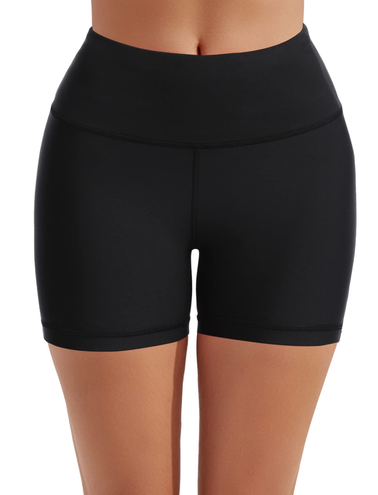 Zengjo Women's 4 Inch High Waisted Bike Shorts - Yoga, Volleyball, Running, Workout & Dance Compression Shorts with Fun Prints | Perfect for Gym, Sports & Active Lifestyle