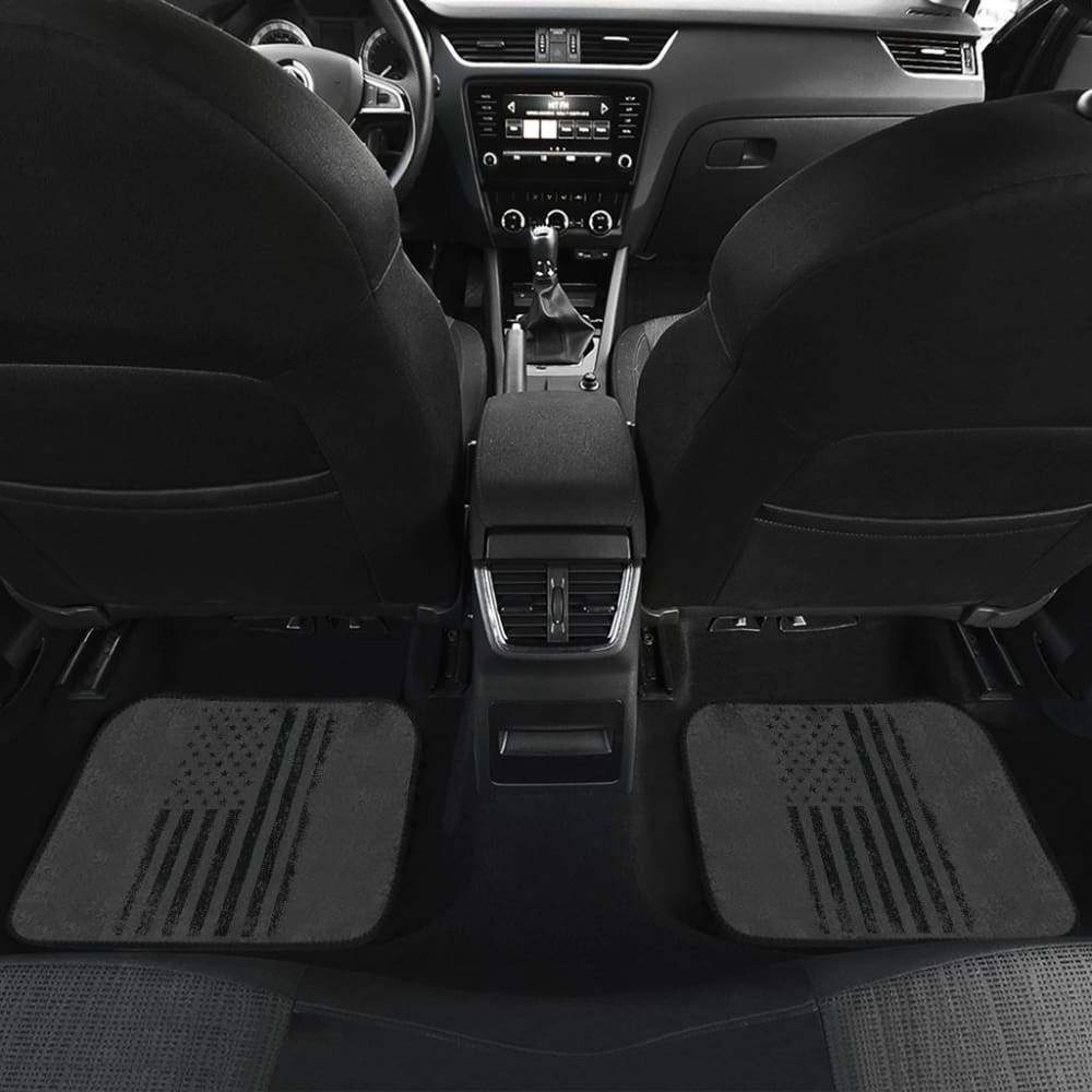 American Flag Patriotic Black Car Floor Mats - Durable All-Weather Protection for Trucks & SUVs | Perfect for 4th of July & Veterans Day Decor
