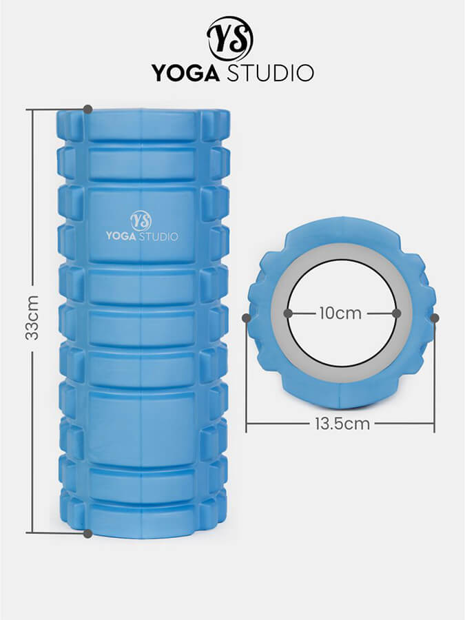 Yoga Studio SMR Trigger Point Grid Foam Massage Roller for Muscle Recovery & Pain Relief - Perfect for Yoga, Fitness, and Post-Workout Recovery