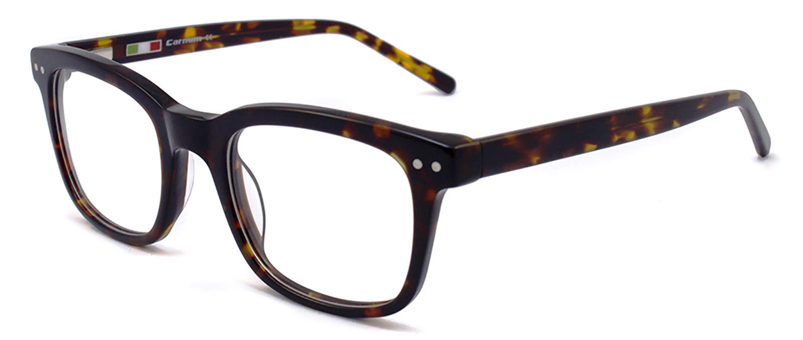 Vintage Retro Square Acetate Eyeglasses for Men & Women - Non-Prescription Fashion Glasses - Perfect for Costume Parties, Hipster Style & Everyday Wear