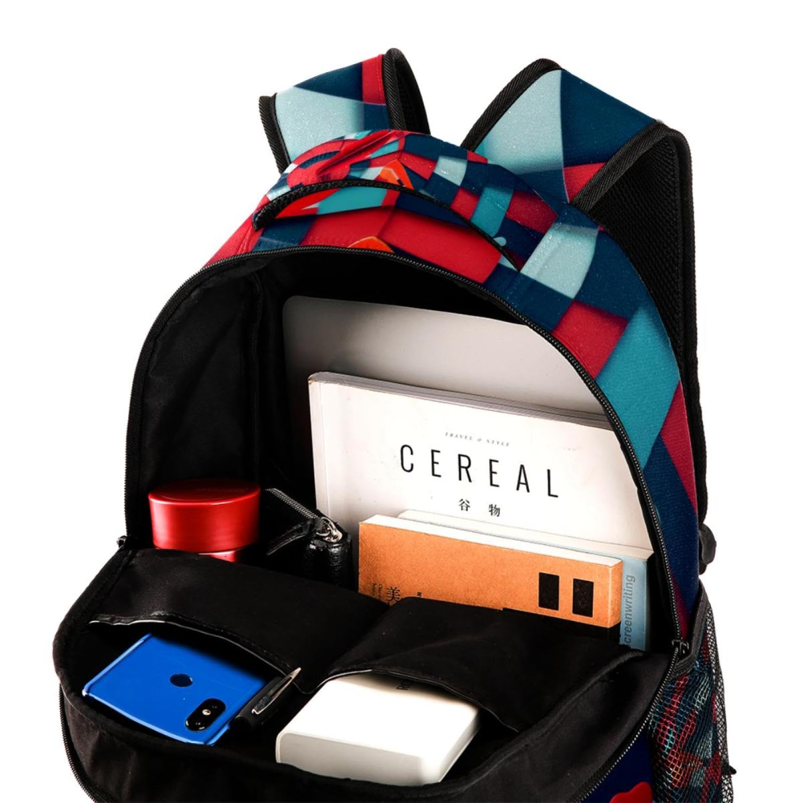 FVQL Kids Backpack for Boys & Girls - Lightweight Durable School Backpack with Abstract Dartboard Design - Perfect for School, Travel & Daily Use