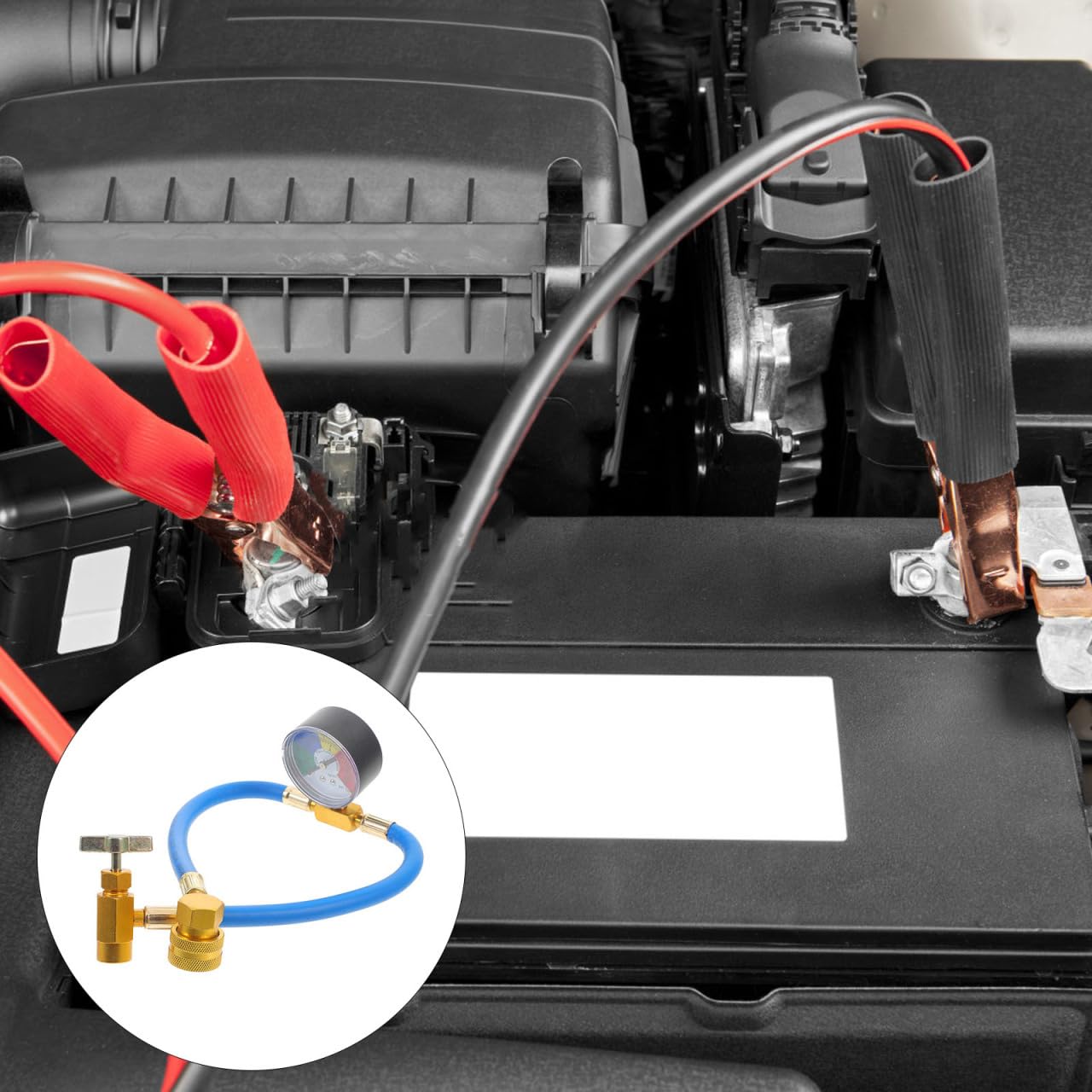 VICASKY Car AC Recharge Kit with Gauge - for Auto AC Refrigerant Charging & Maintenance