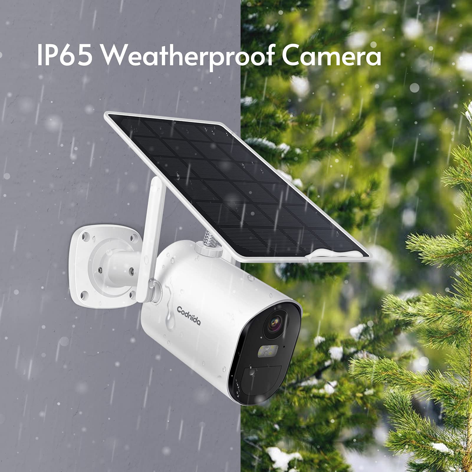 Solar Security Camera Outdoor Wireless, 1080P HD Night Vision, Weatherproof, Motion Detection, 2-Way Audio - Ideal for Home, Garage, Yard, and Business Surveillance