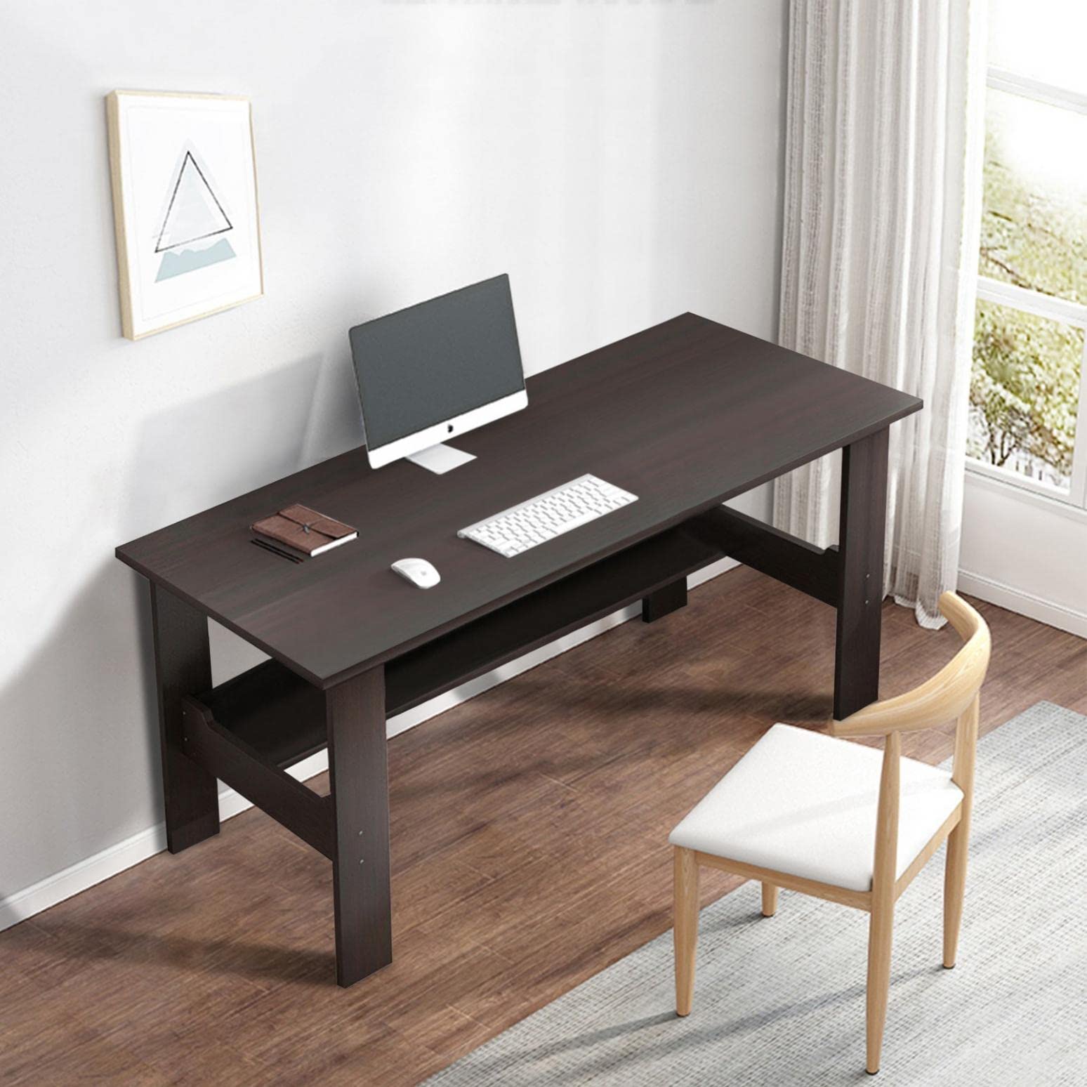 Compact White Corner Computer Desk with Storage Drawers & Hutch - Small Space Study Table for Laptop Work, Home Office & Bedroom Use