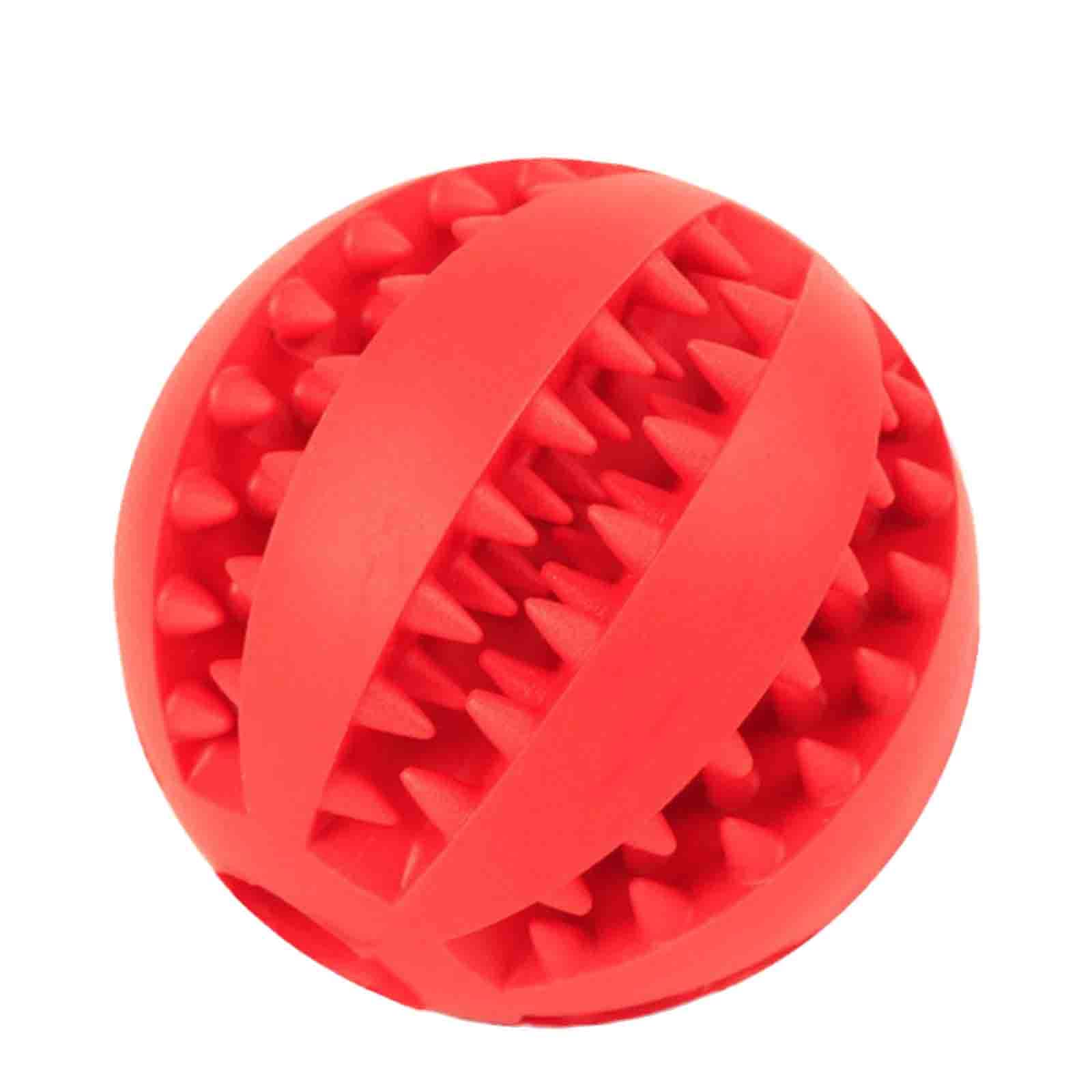 **Durable Rubber Dog Ball Toy for Puppies & Large Dogs - Teeth Cleaning Chew Toy with Snack Dispenser - Fun Interactive Pet Toy for Indoor & Outdoor Play**