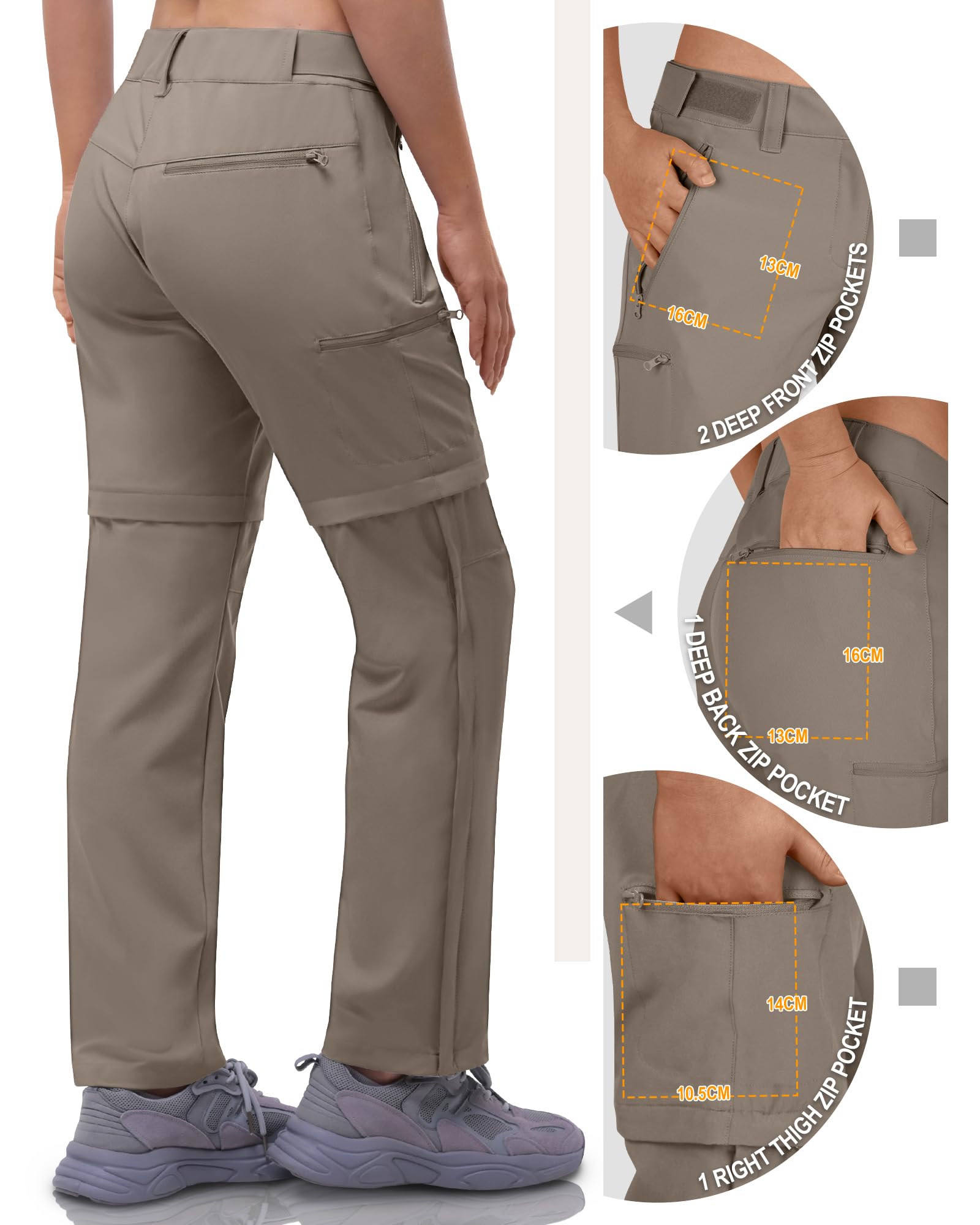 Outdoor Ventures Women's Convertible Hiking Pants - Quick Dry, Lightweight Stretch Zip-Off Cargo Pants for Hiking, Camping & Travel | Perfect for Outdoor Adventures