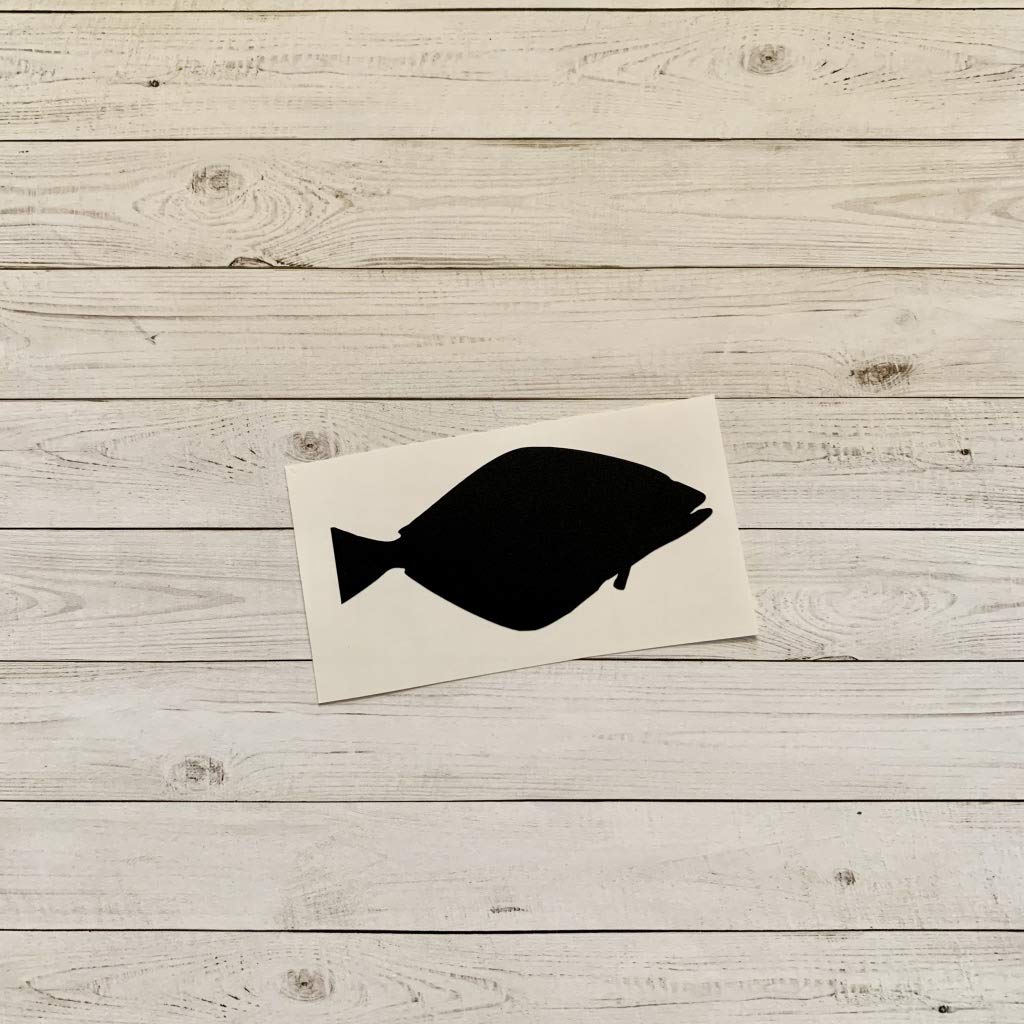Premium Halibut Fish Vinyl Decal - Waterproof & Durable Sticker for Boat, Cooler, Car, Laptop - Perfect for Fishing Enthusiasts & Ocean Themed Decor