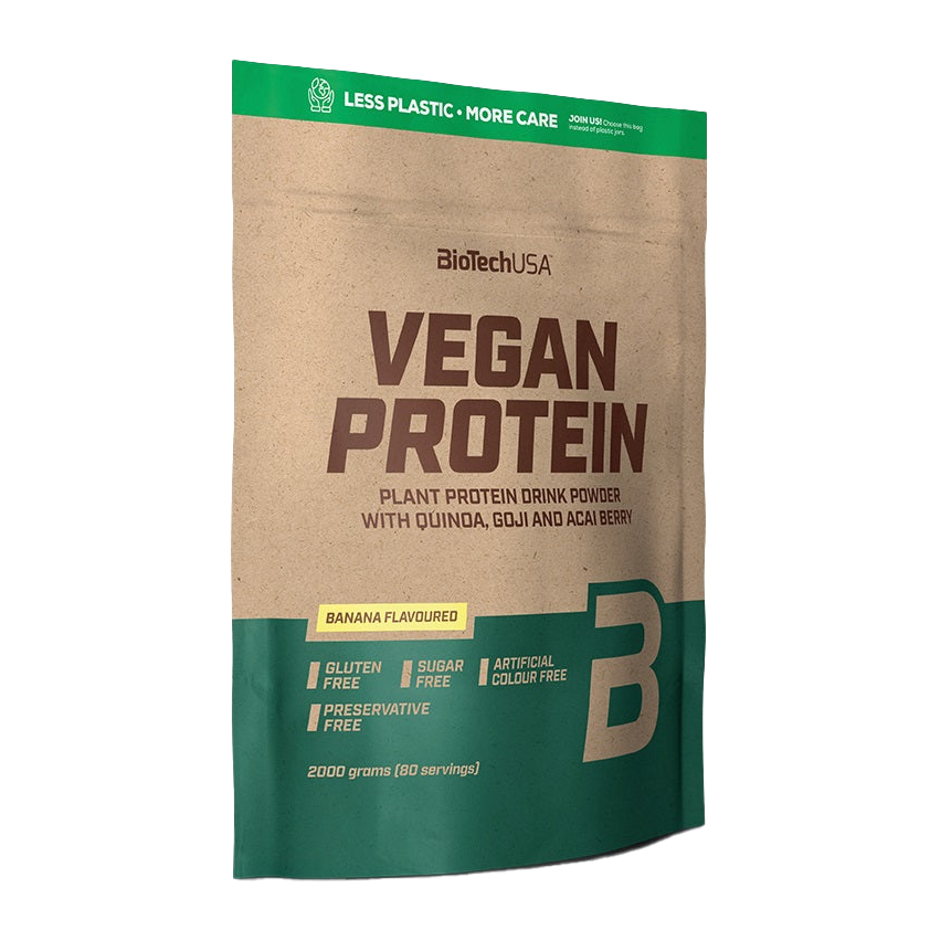 BioTechUSA Vegan Protein Powder - Hazelnut Flavor, 2000g | Plant-Based Protein Supplement for Muscle Recovery & Weight Management | Perfect for Smoothies, Baking & Post-Workout Shakes