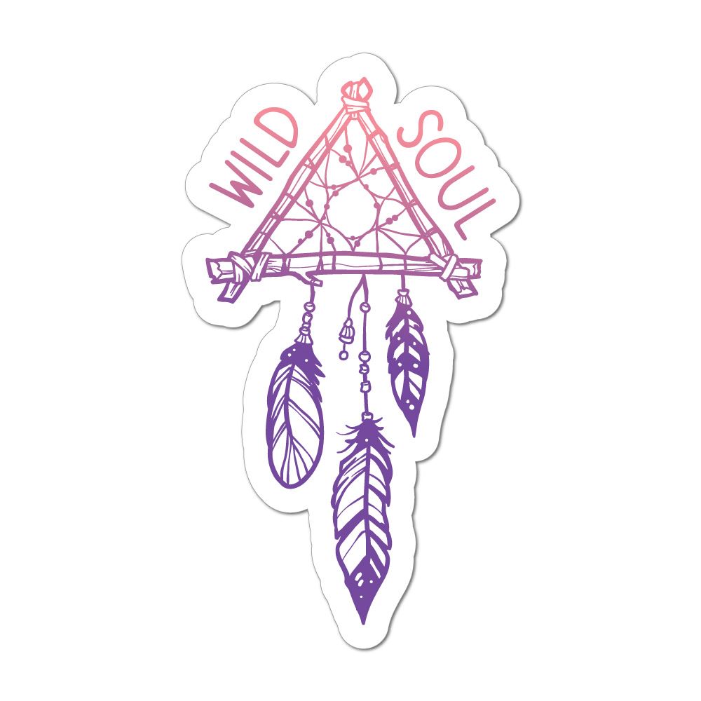 Wild Soul Car Sticker Decal - Waterproof Vinyl Decals for Cars, Trucks, Laptops & Windows - Perfect for Personalizing Vehicles, Tech Gear & Home Decor