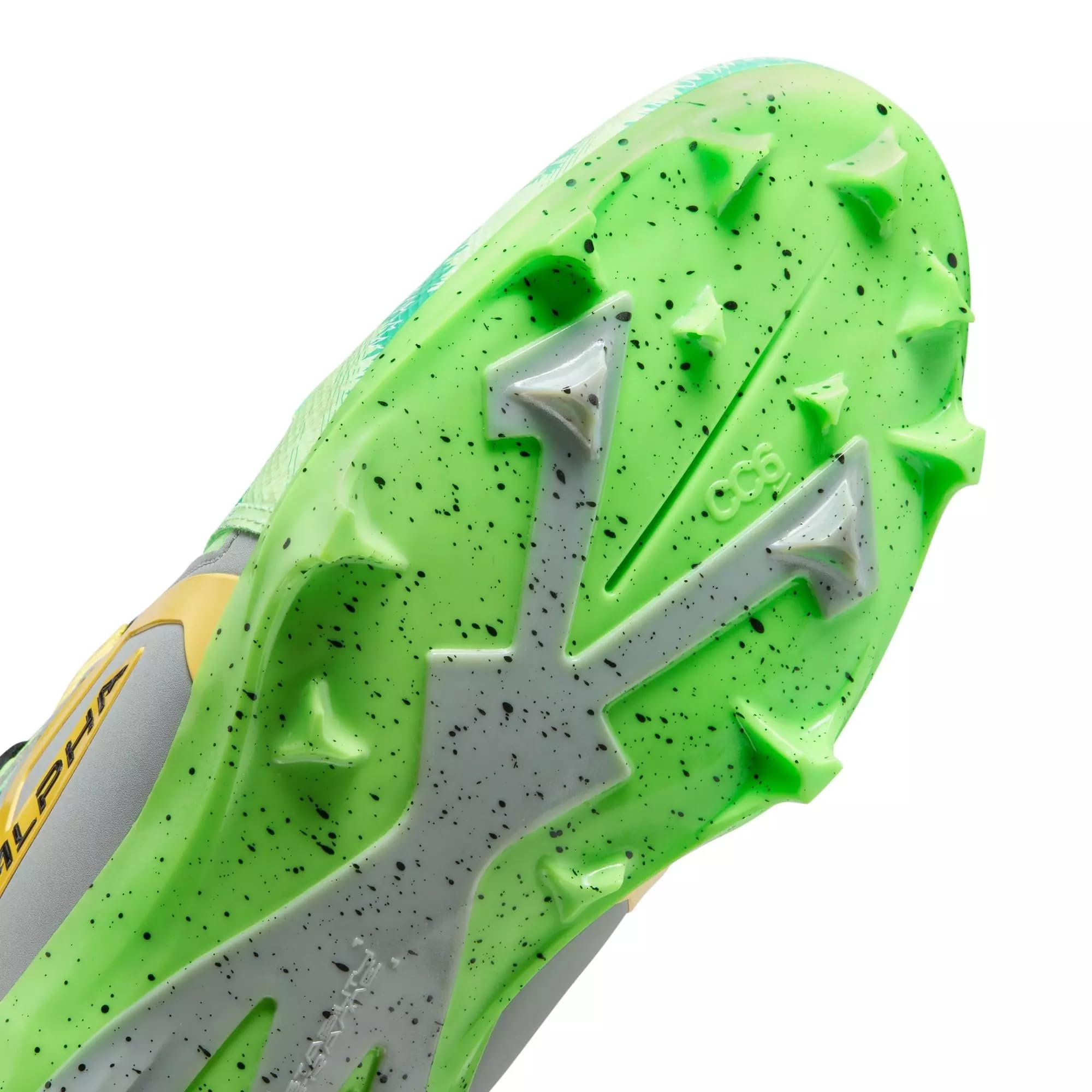 Nike Alpha Menace Pro 3 Football Cleats for Men - Green Strike/Mica Green/Opti Yellow/Black - Size 12 US - Lightweight & Durable for Field Performance, Training & Games