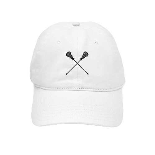 White - Distressed Lacrosse Sticks Cap