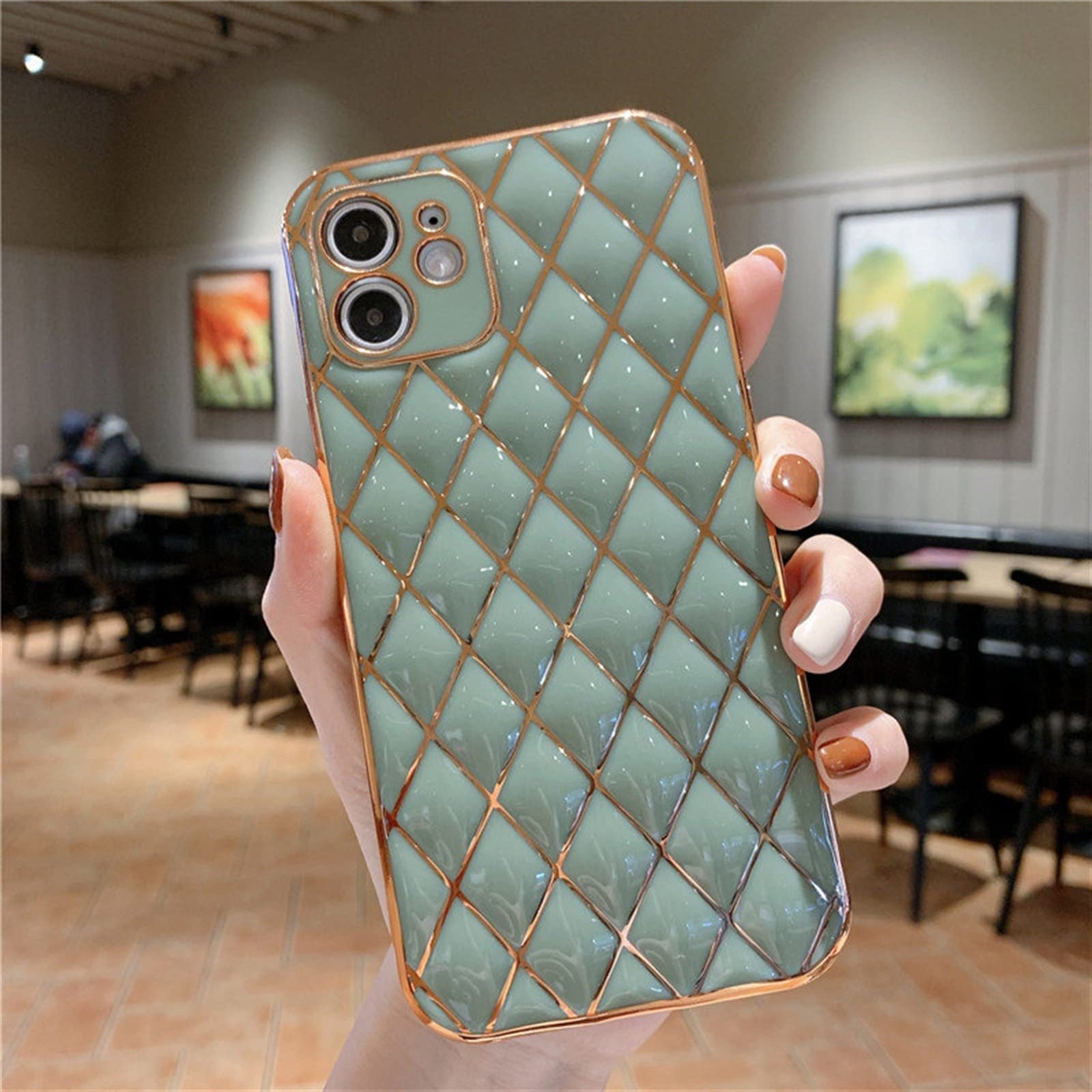 Durable Shockproof Phone Case for iPhone 11 12 13 Pro Max XS Max X XR 7 8 Plus - Slim Protective Cover with Camera Protection (Light Green) - Perfect for Outdoor Activities, Travel & Daily Use
