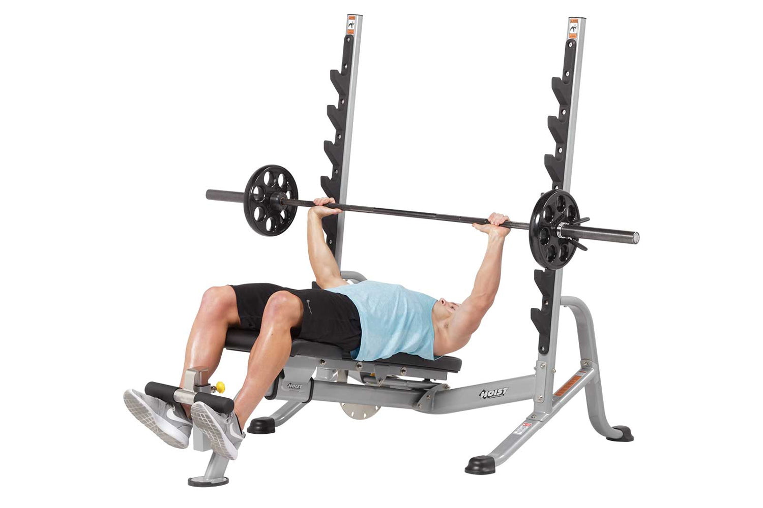Hoist HF-5170 7-Position Adjustable Olympic Bench Press for Weightlifting & Strength Training - Perfect for Home Gym & Commercial Use