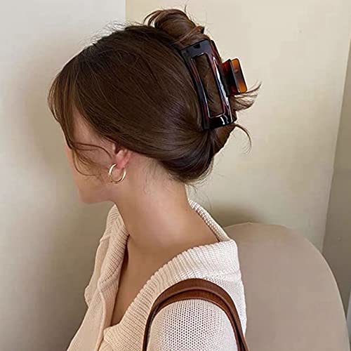 Licogel Large Hair Claw Clips 6PCS Set - Fashionable Acrylic Barrettes for Women, Big Decorative Hollow Hair Clips for Ponytails, Buns & Updos - Perfect for Daily Use, Work & Special Occasions