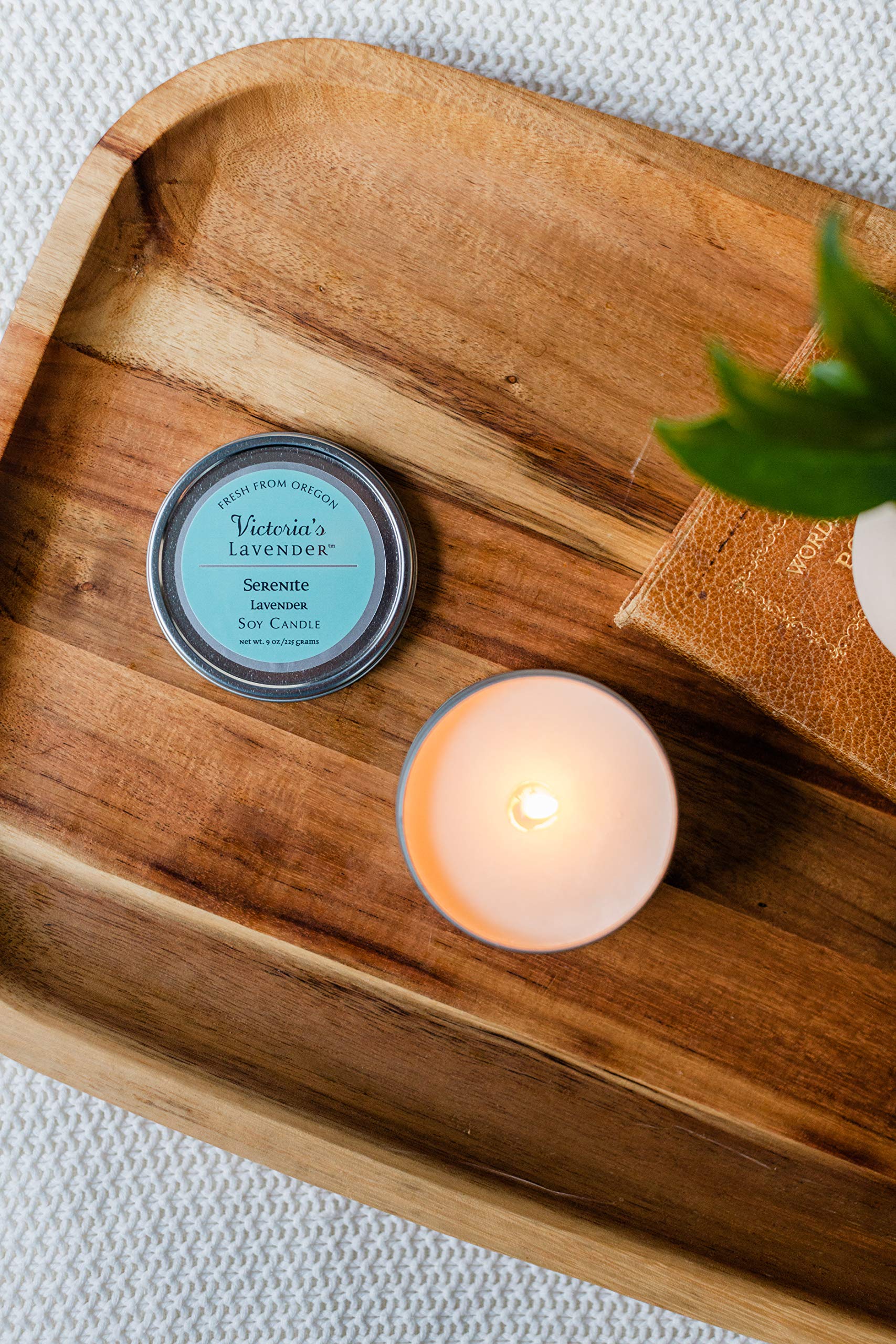 Lavender Scented Candles 8oz - Soy Wax Aromatherapy for Home Relaxation & Romantic Ambiance