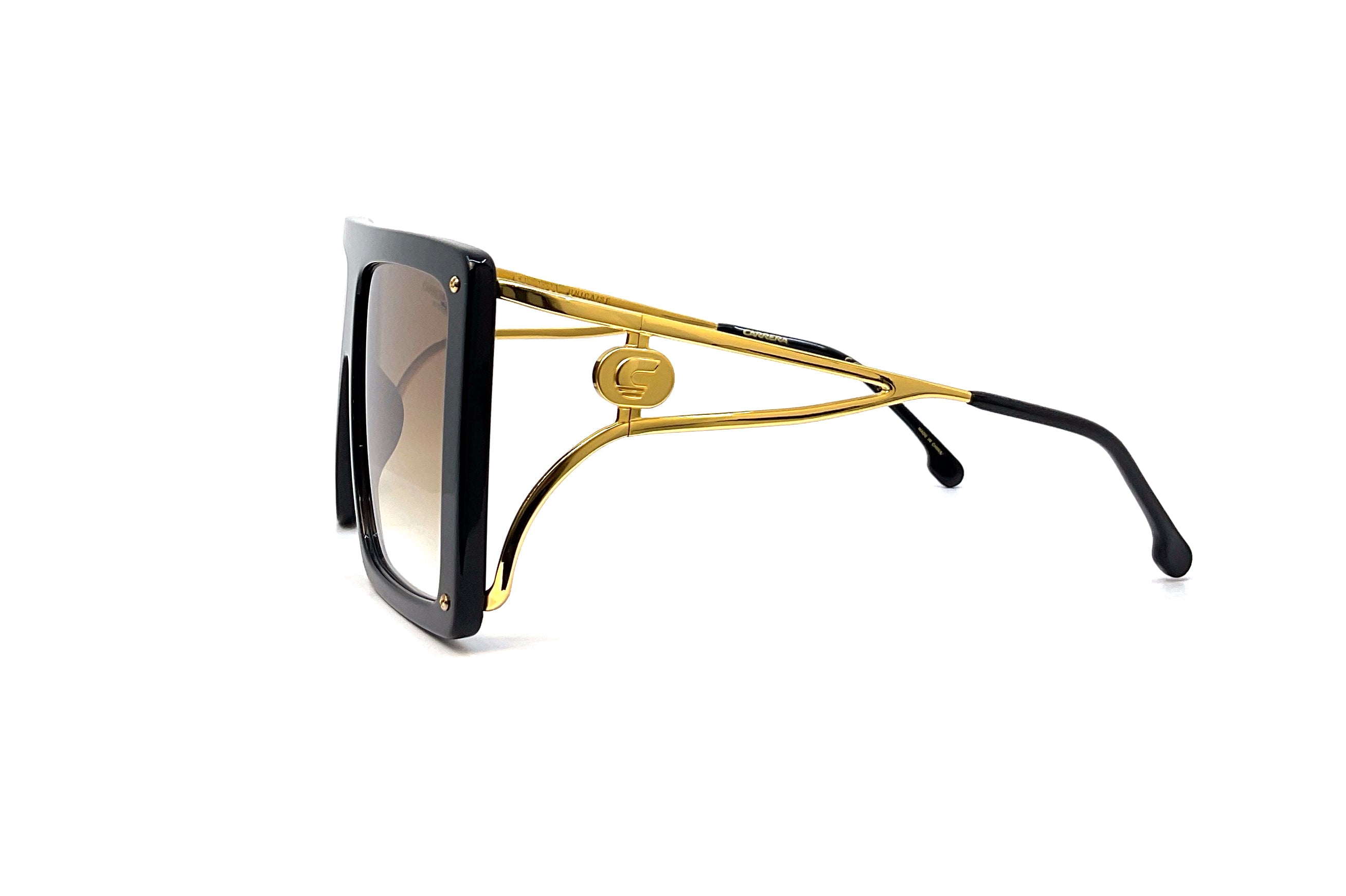 Carrera Unica Sunglasses for Men & Women - Classic Black Aviator Style - UV Protection & Polarized Lenses - Perfect for Driving, Travel & Outdoor Activities