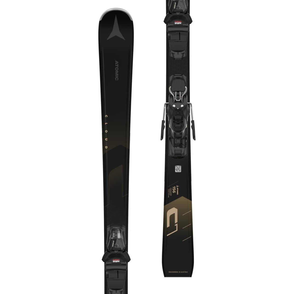 Atomic 2024 CLOUD C7 Black Ski with M 10 GW Binding - Premium All-Mountain Skis for Men | Perfect for Powder, Groomers & Freeride Skiing