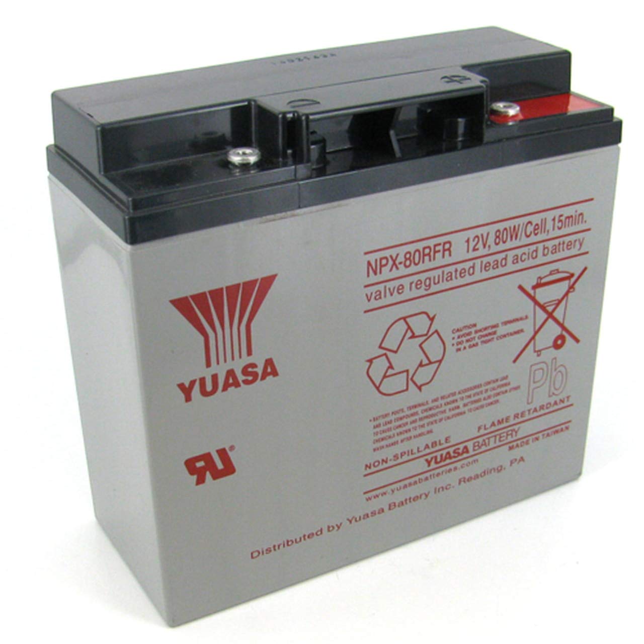 Yuasa NPX-80-RFR Replacement Battery - High Performance 12V 80Ah AGM Battery for Power Sports, Golf Carts & Marine Use - Perfect for ATVs, Motorcycles, and Backup Power Systems