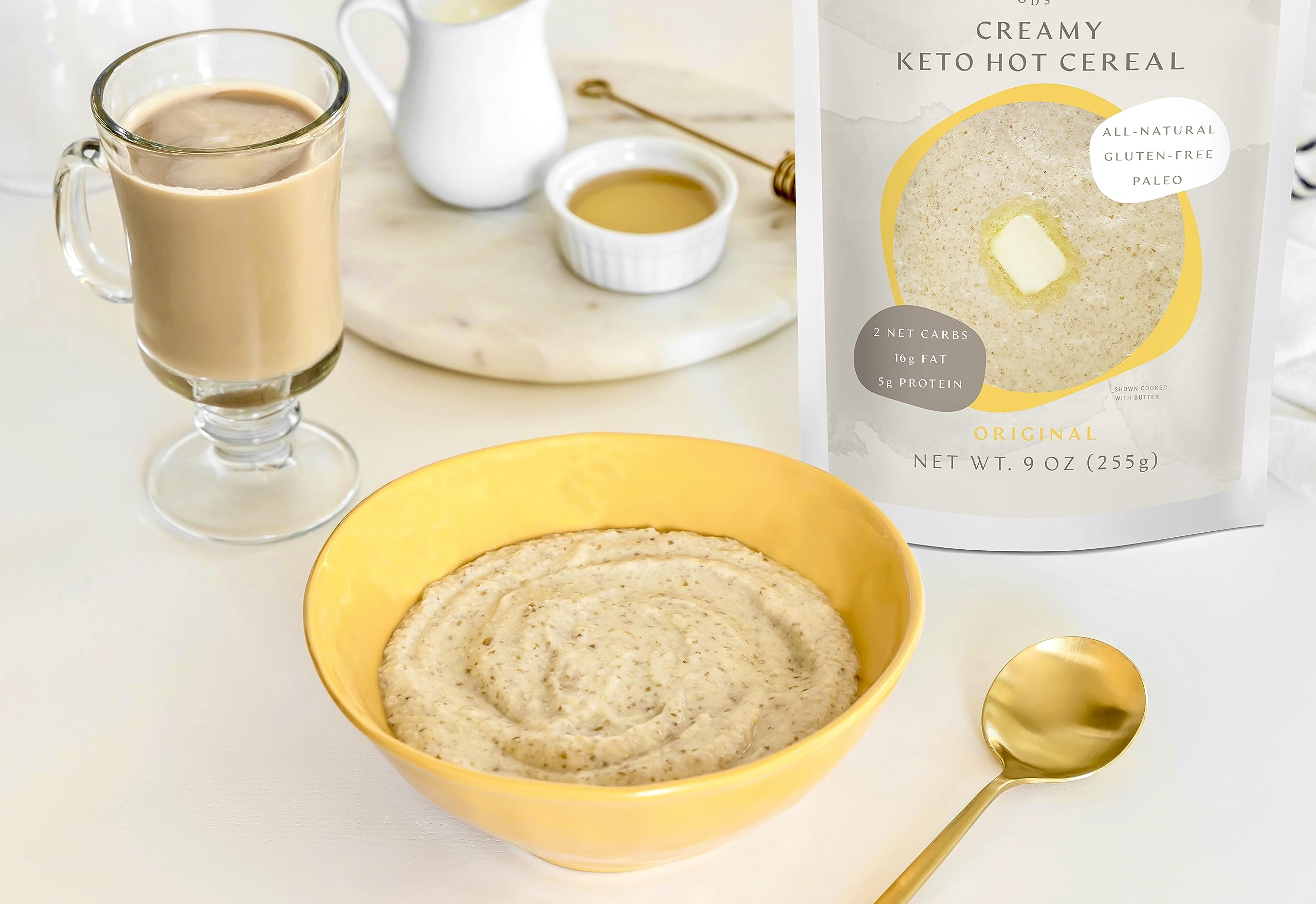 Phenomenal Foods Co Creamy Keto Hot Cereal® Original - Low Carb Farina - Unsweetened - Gluten Free & Grain Free - Paleo Friendly - Diabetic Safe - High Protein Vegan Breakfast Cereal for Weight Loss & Healthy Lifestyle | Perfect for Keto Diet, Busy Mornings & On-the-Go Nutrition