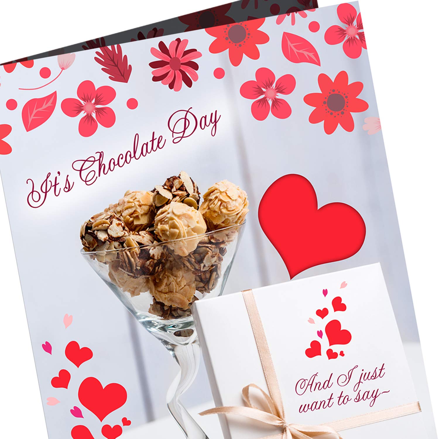 Chocolate Day Greeting Card with 2 Long Lasting Multicolor Nail Polishes - Perfect Gift for Women, Friends & Loved Ones - Ideal for Birthdays, Anniversaries and Special Occasions