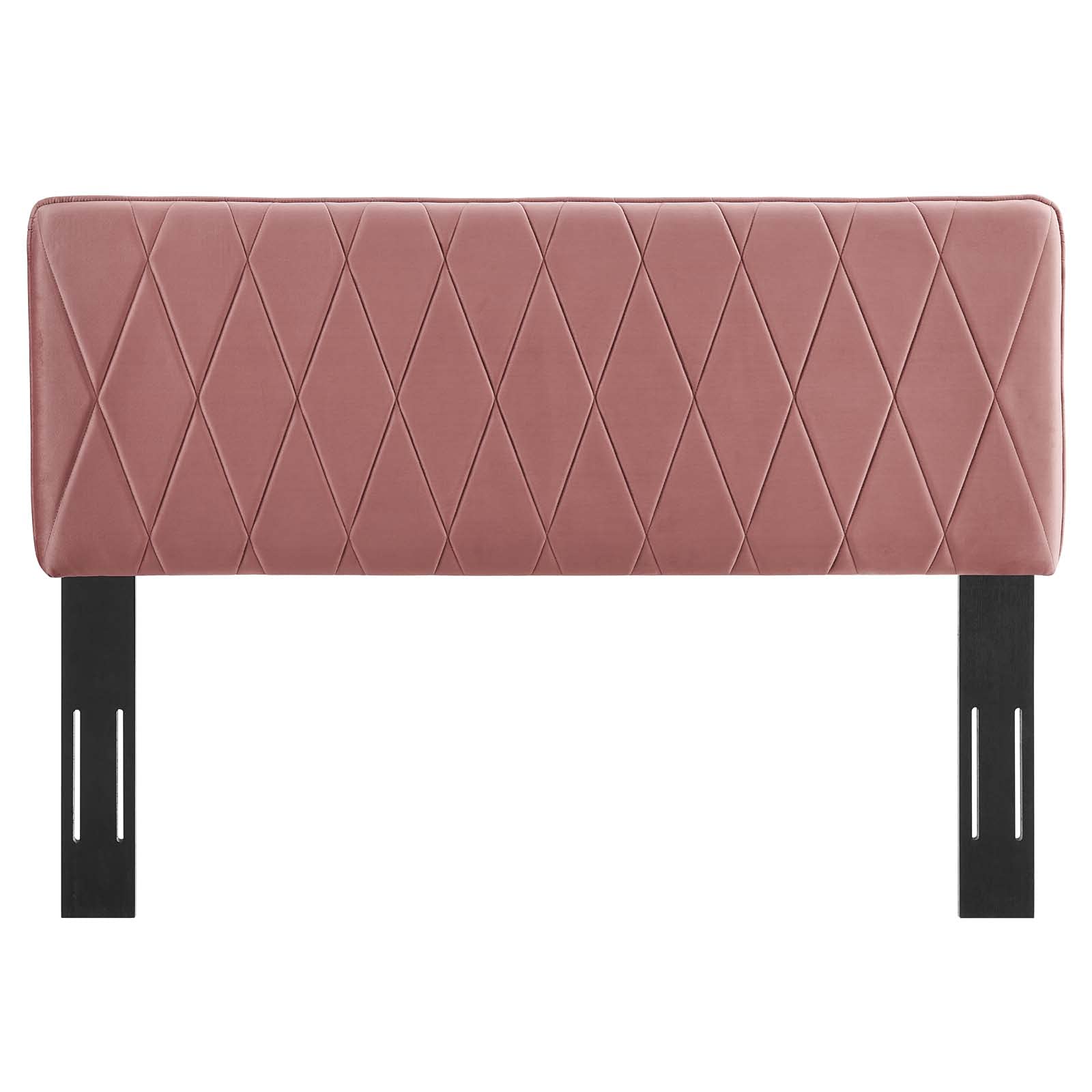 Modway Leila Performance Velvet Headboard - Full/Queen Size, Dusty Rose - Luxurious Bedroom Decor for Modern Homes & Guest Rooms