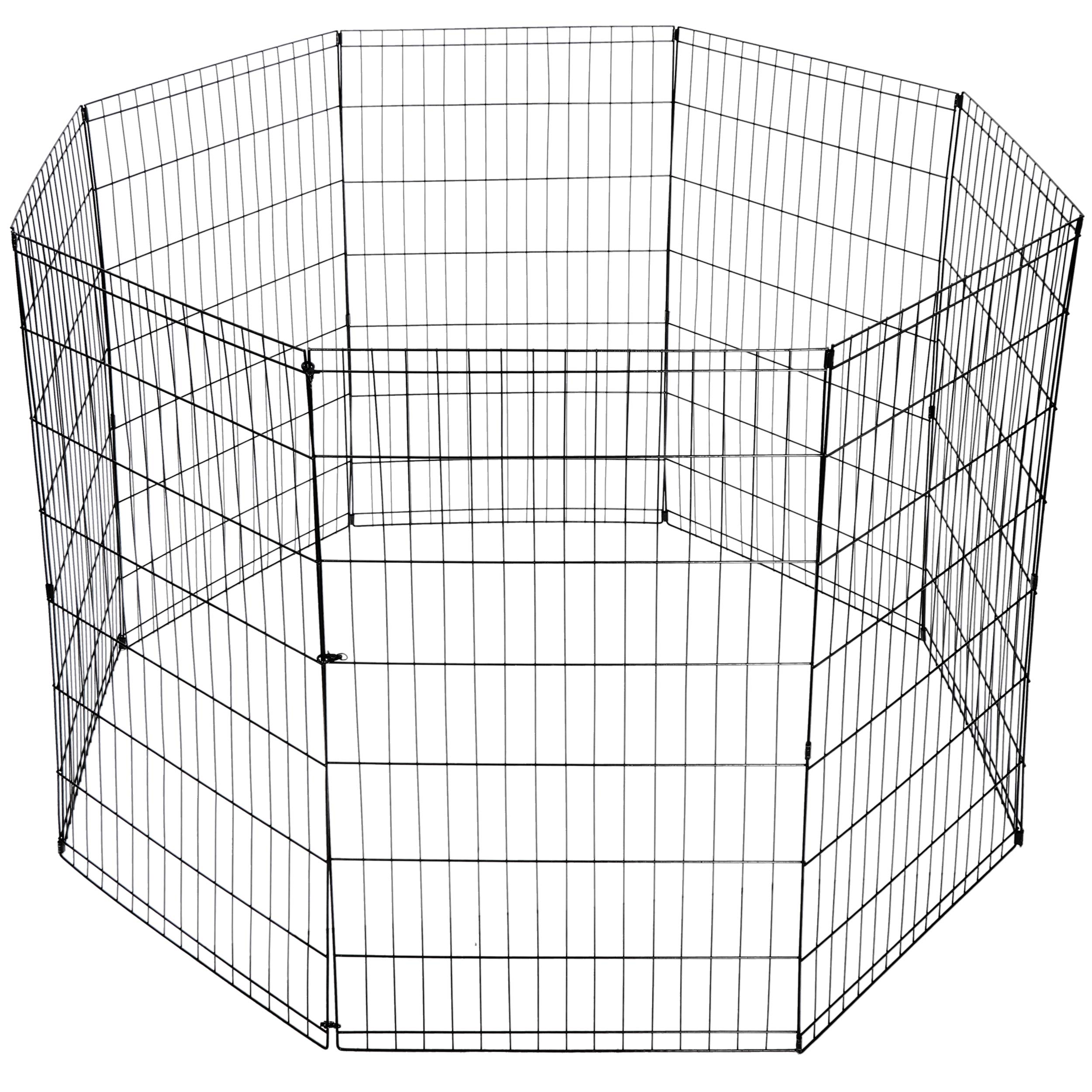 Saicool 8-Panel Foldable Metal Pet Playpen - Indoor/Outdoor Dog Fence for Small & Medium Animals - Perfect for Puppy Training, Backyard Play & Travel Use