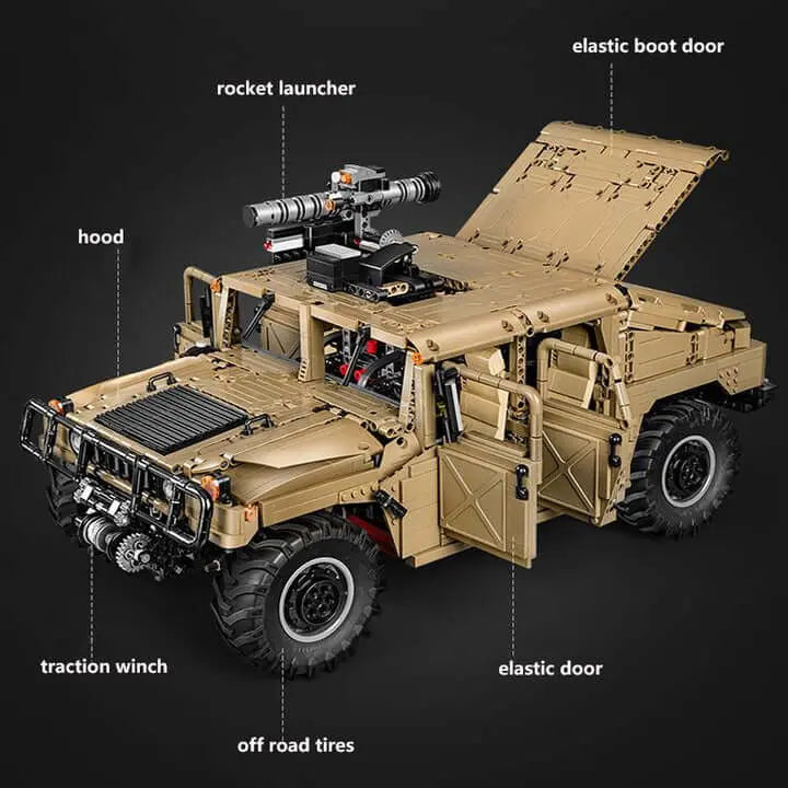 CADA C61036 1:8 Scale HUMVEE Military Vehicle Building Blocks Set - 3935pcs Model Kit for Adults, Collectors & DIY Enthusiasts | Perfect for Display, Gift Giving & Creative Play