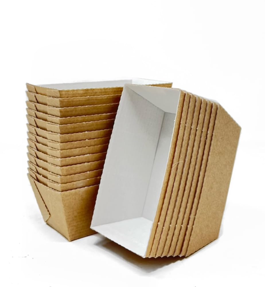 Bakery Direct 25-Pack Disposable Mini Loaf Paper Baking Molds - Perfect for Cakes, Bread & Muffins - Ideal for Home Baking, Party Treats & Holiday Gifts