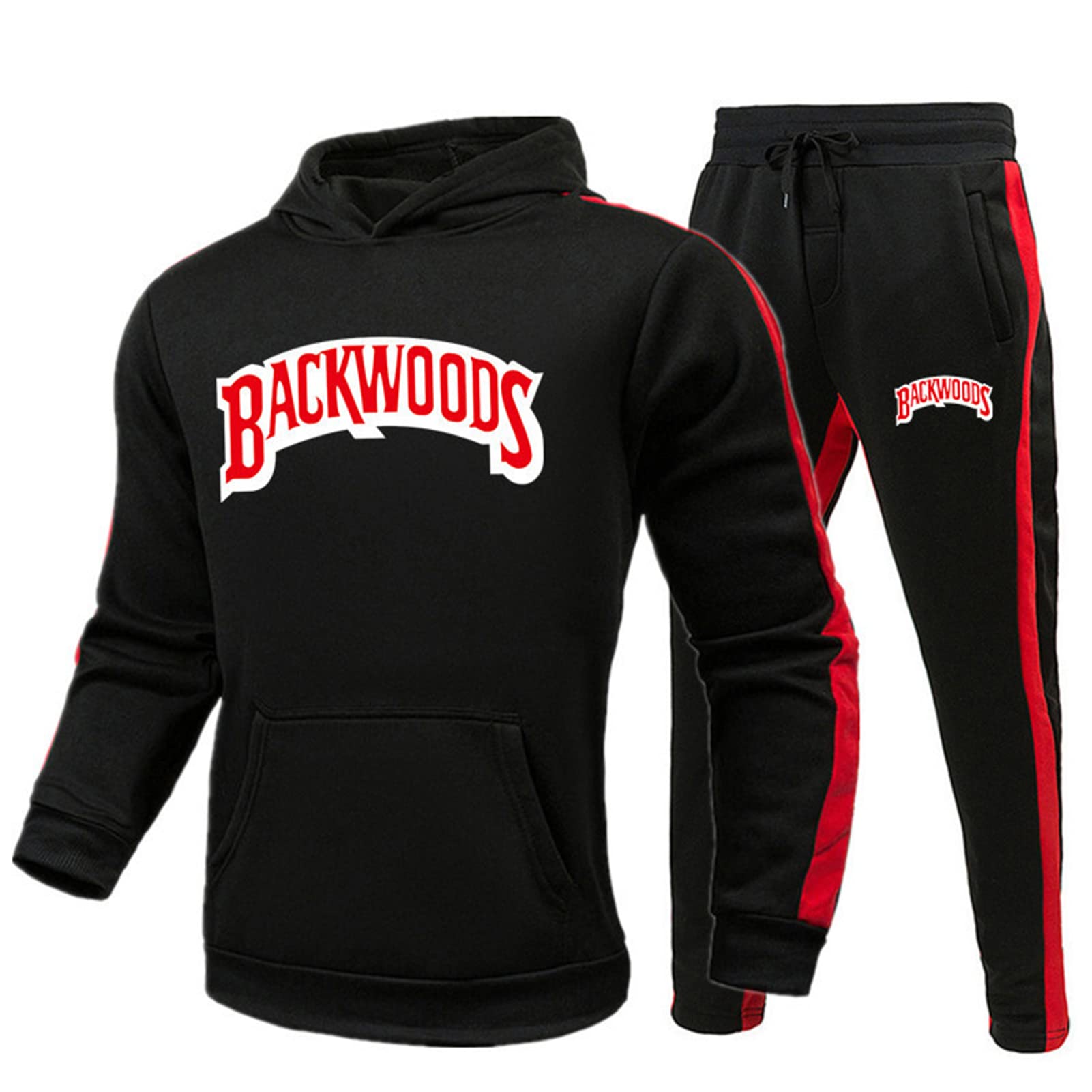 Unisex Backwoods Sweatsuit Set - Cozy Hoodie & Jogger Pants 2-Piece Outfit for Men & Women | Casual Streetwear, Loungewear, Gym & Outdoor Activities
