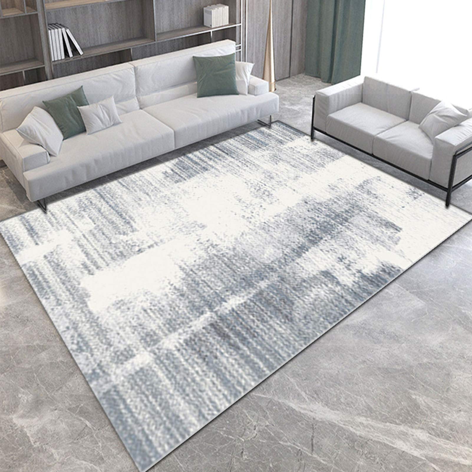 QIAOH Modern Large 4.8x6.9ft Non-Slip Area Rug - Machine Washable Soft Floor Mat for Living Room, Bedroom, Kitchen - Perfect for Home Decor & Cozy Spaces