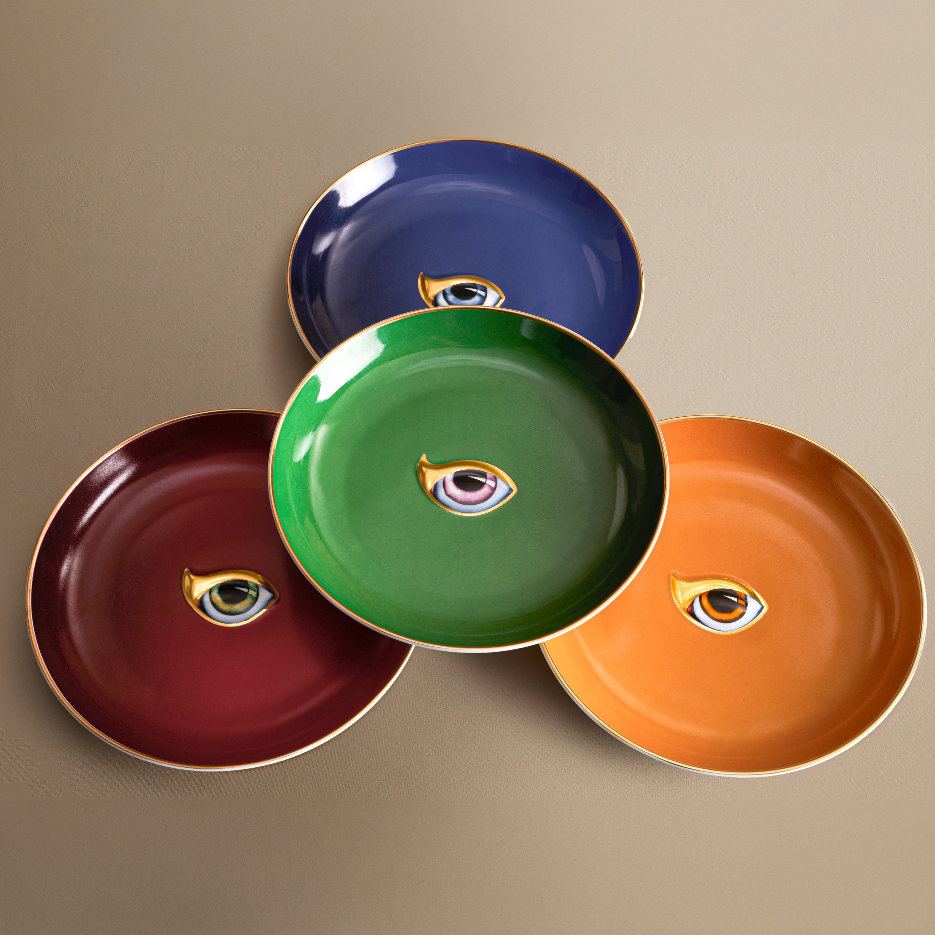 Lito Plate Assorted Part 2 (Set of 4) - Durable Melamine Dinner Plates for Everyday Use, Parties & Outdoor Dining - BPA-Free & Shatterproof Tableware