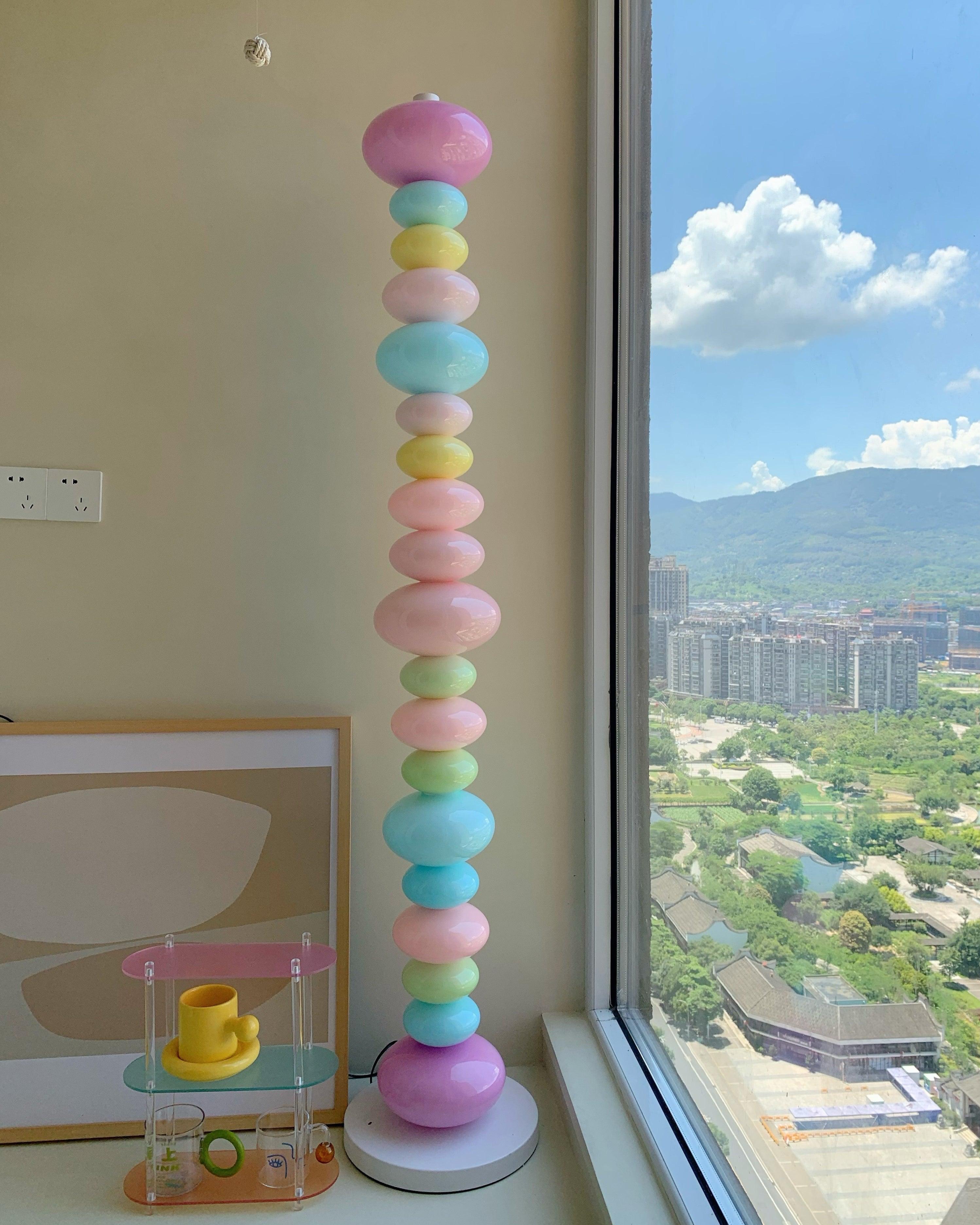 Modern LED Candy Floor Lamp for Living Room - Adjustable Brightness, Warm White Light, Perfect for Bedroom, Office, and Reading Nook