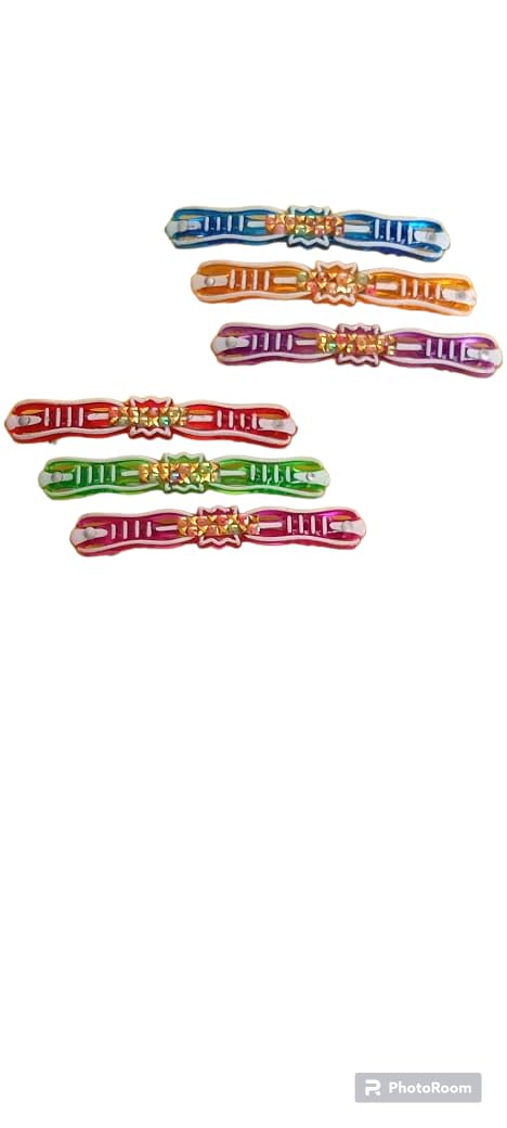 Rajmart Global Fashion Hair Clips for Women & Girls - 6 Pack Multicolor Hair Barrettes, Sectioning Clips, Lightweight Hair Accessories for Styling, Casual Wear & Everyday Use