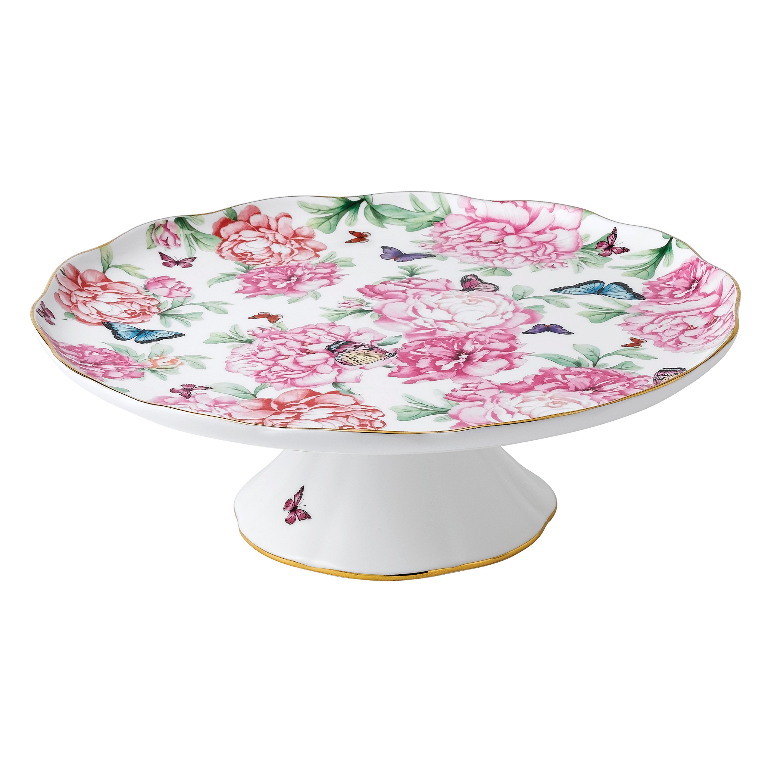 Royal Albert Miranda Kerr Gratitude Large Cake Stand - Elegant Floral Design for Afternoon Tea, Wedding, and Special Occasions