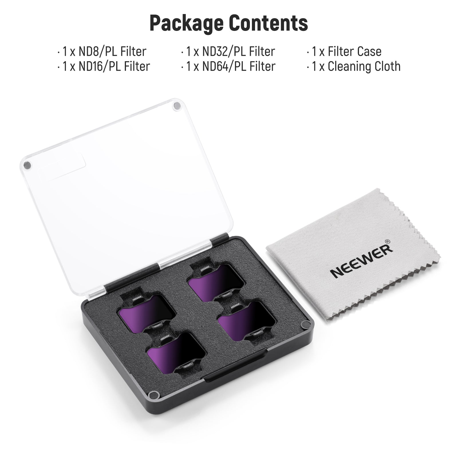 NEEWER FL A99 4-Pack ND/PL Filter Kit for DJI Avata 2 Drone - Professional Lens Filters for Cinematic Aerial Photography & Videography