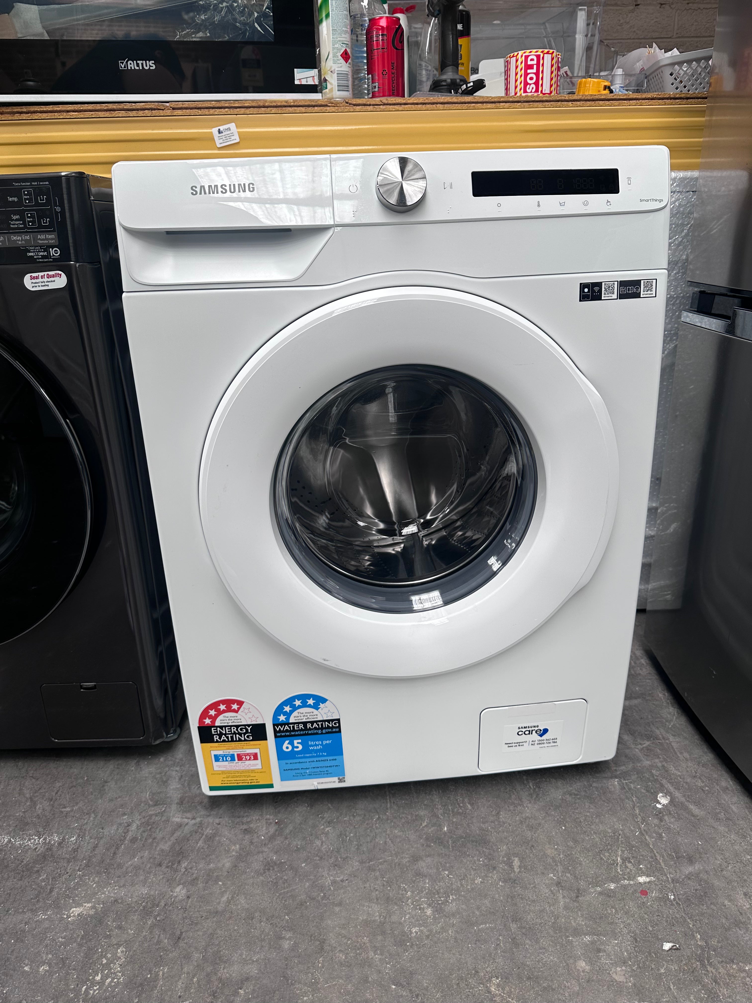 Samsung 7.5kg Front Load Washing Machine - Certified Refurbished | Energy Efficient, Quiet Operation for Apartments & Small Homes