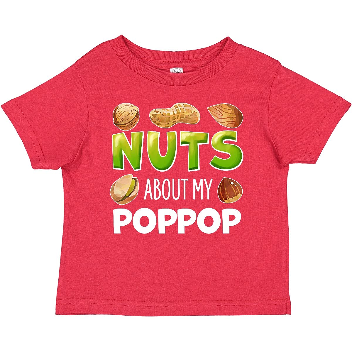 Buy Inktastic Nuts About My Poppop Peanut Almond Pistachio Baby T-Shirt | Cute Graphic Tee for Grandkids | Perfect for Family Reunions & Grandparents Day Gifts