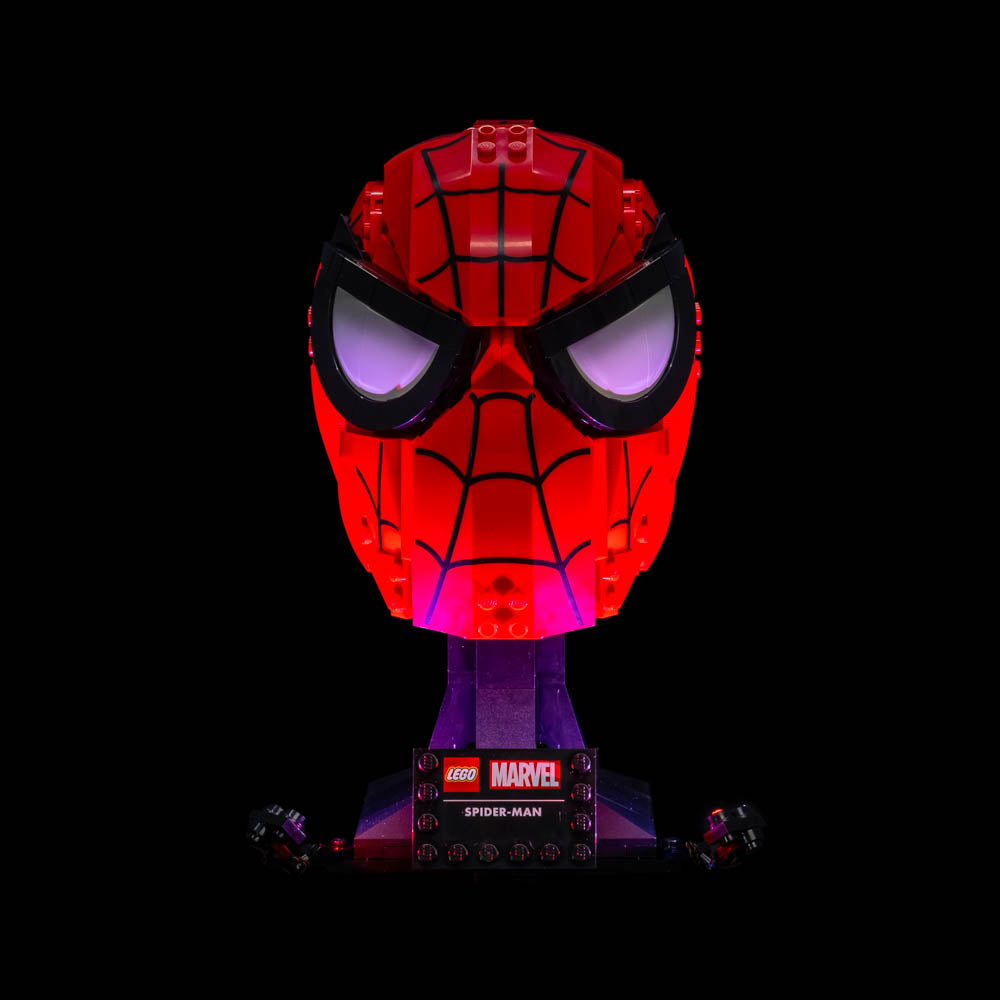 LEGO Marvel Spider-Man Mask #76285 Light Kit - Upgrade Your LEGO Display with LED Lights for Enhanced Detail - Perfect for Collectors & Home Decor