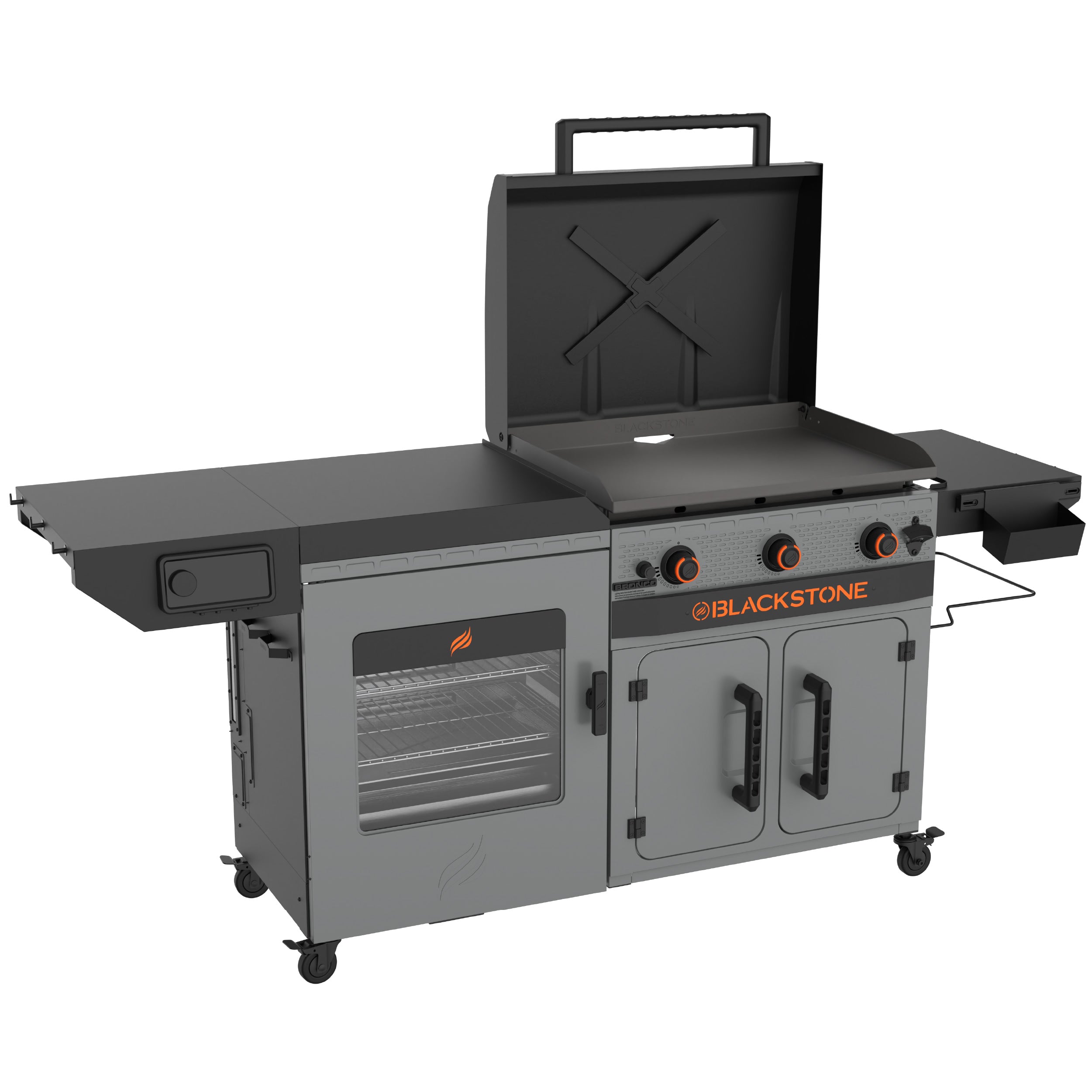 Bronco 28 XL Griddle Vertical Pellet Smoker Combo - Heavy Duty Outdoor Grill & Smoker for BBQ, Backyard Cooking, Tailgating & Camping