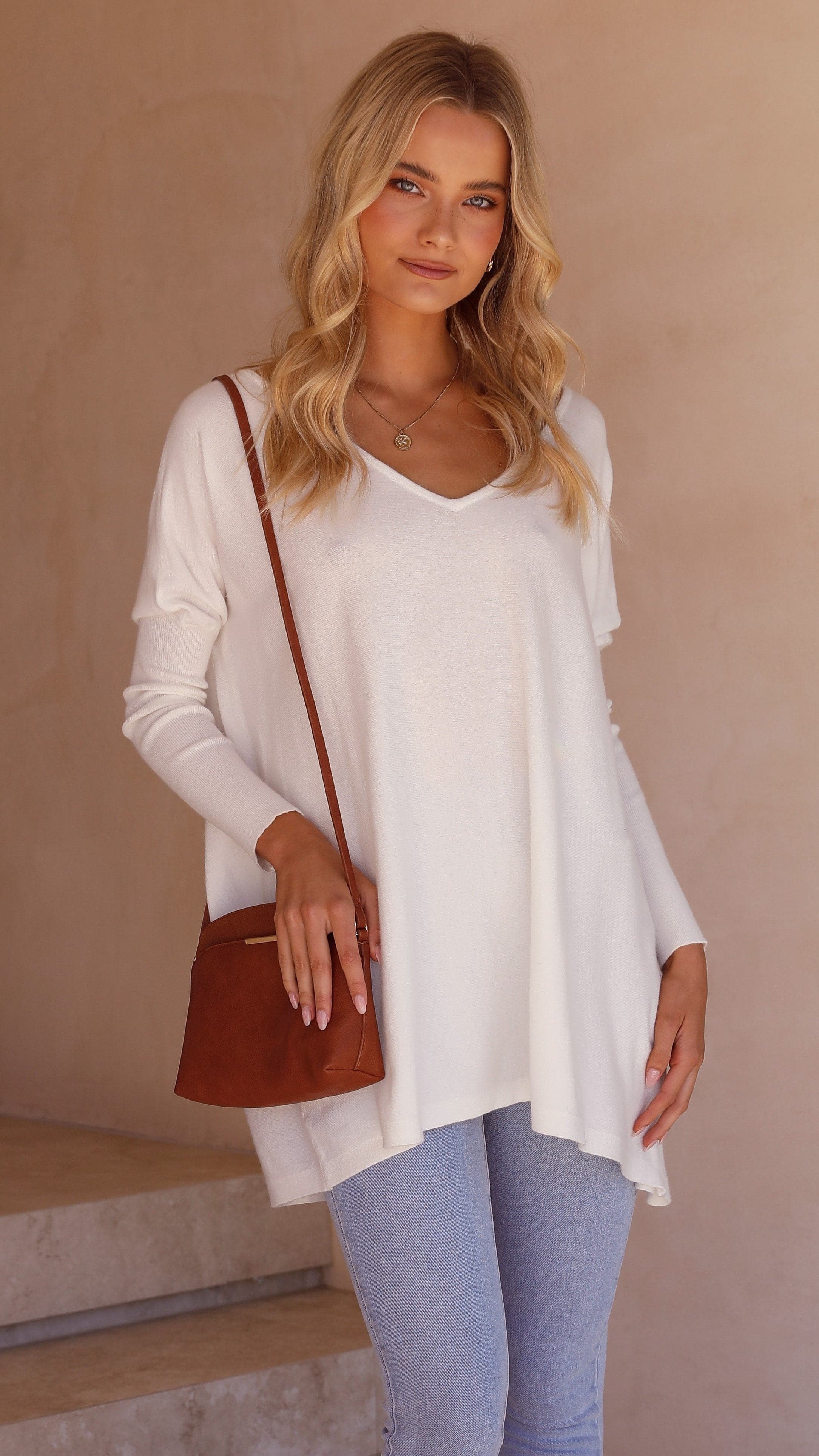 Amalia Knit Top Women's White Casual T-Shirt - Perfect for Everyday Wear, Office & Outings