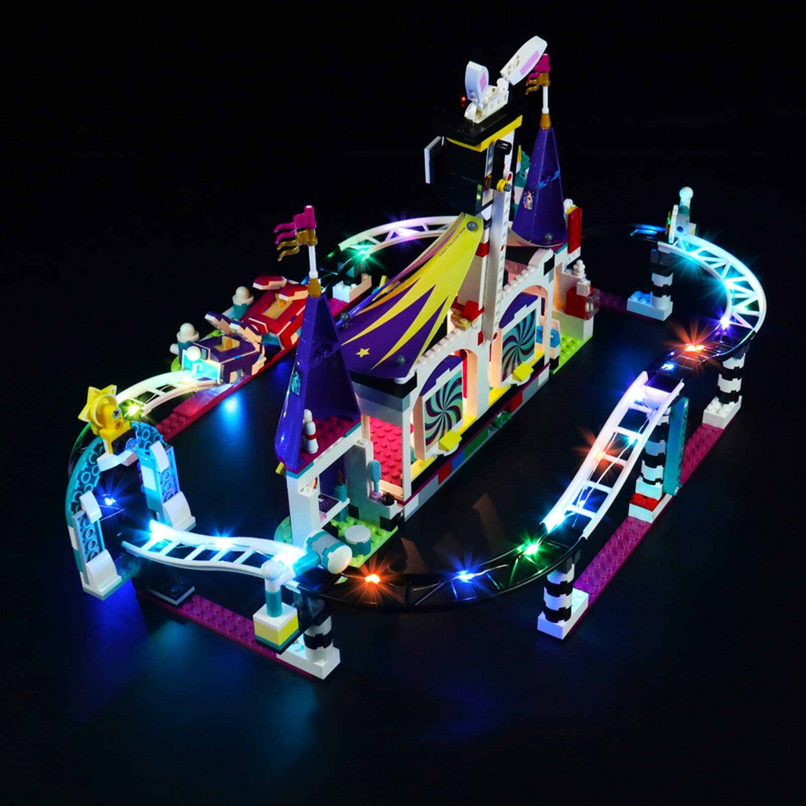 LEGO Friends Funfair Roller Coaster 41685 Light Kit - Compatible with Building Blocks Set - Perfect for Nighttime Display & Room Decoration