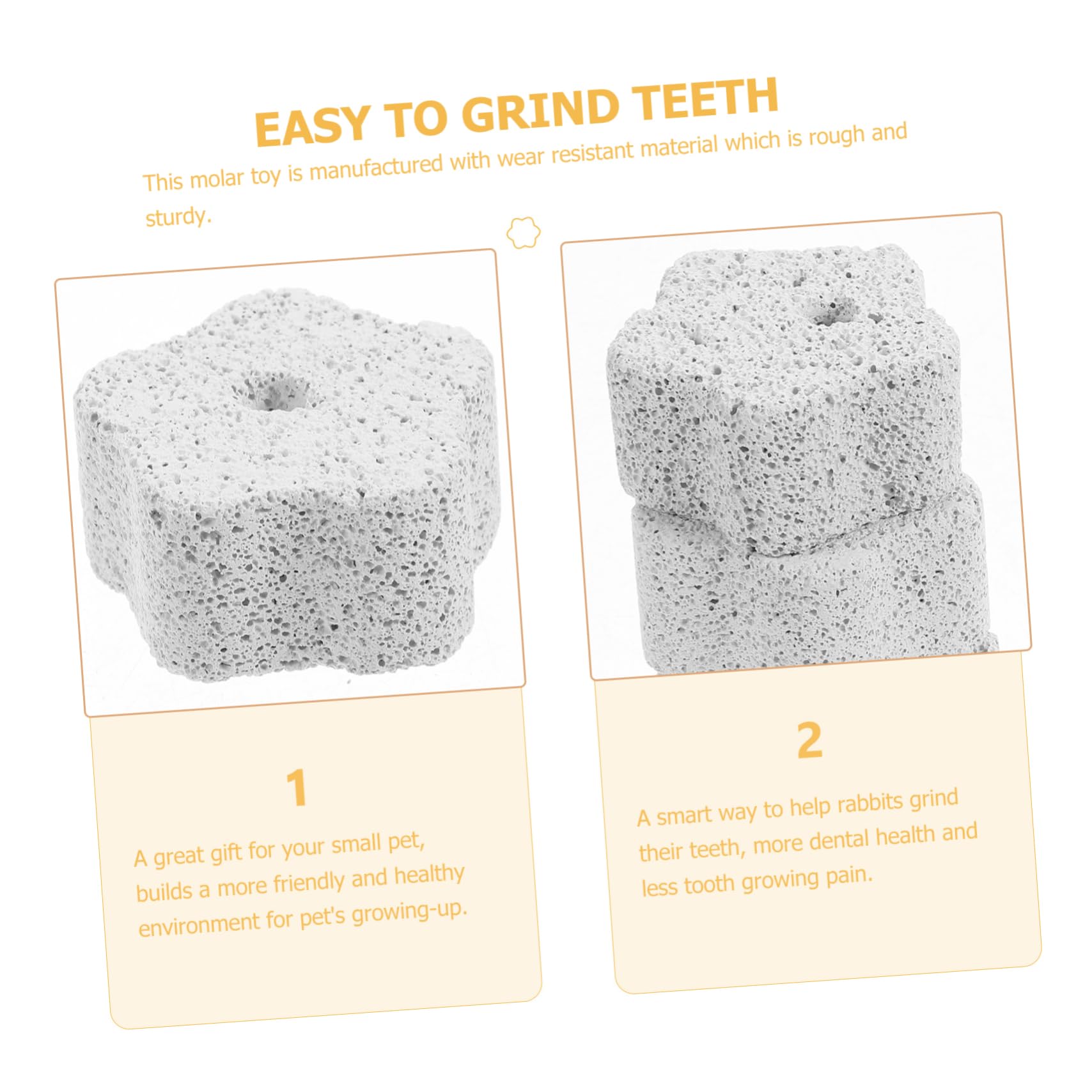 BESPORTBLE 10pcs Guinea Pig Toys & Chinchilla Chew Stones - Natural Molar Stones for Hamsters, Rabbits & Small Pets - Promotes Dental Health & Prevents Boredom - Perfect for Cage Enrichment & Playtime Activities