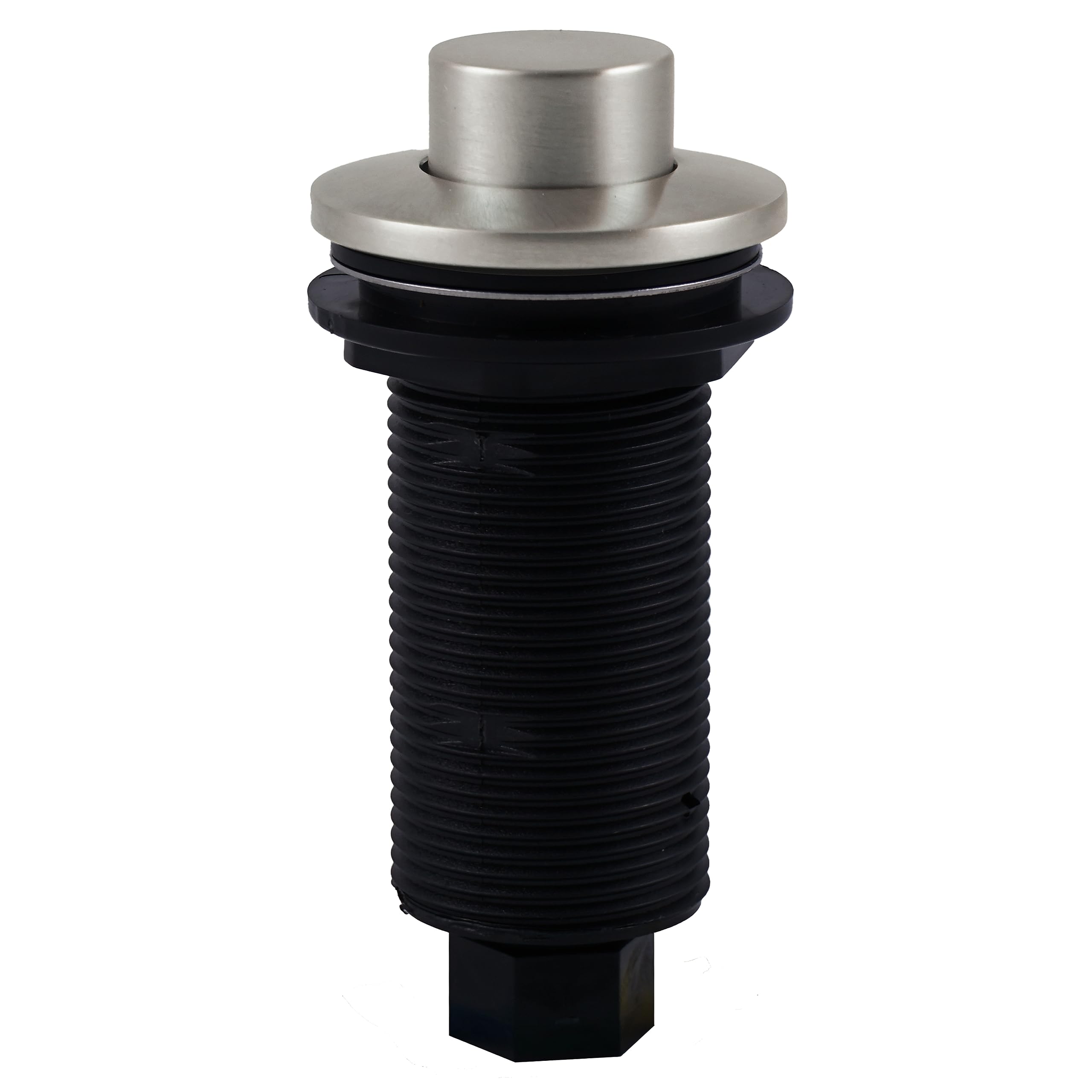 Westbrass ASB-RB3-07 Sink Top Waste Disposal Replacement Air Switch Trim Kit - Raised Button in Satin Nickel Finish for Kitchen Sink Garbage Disposal Systems
