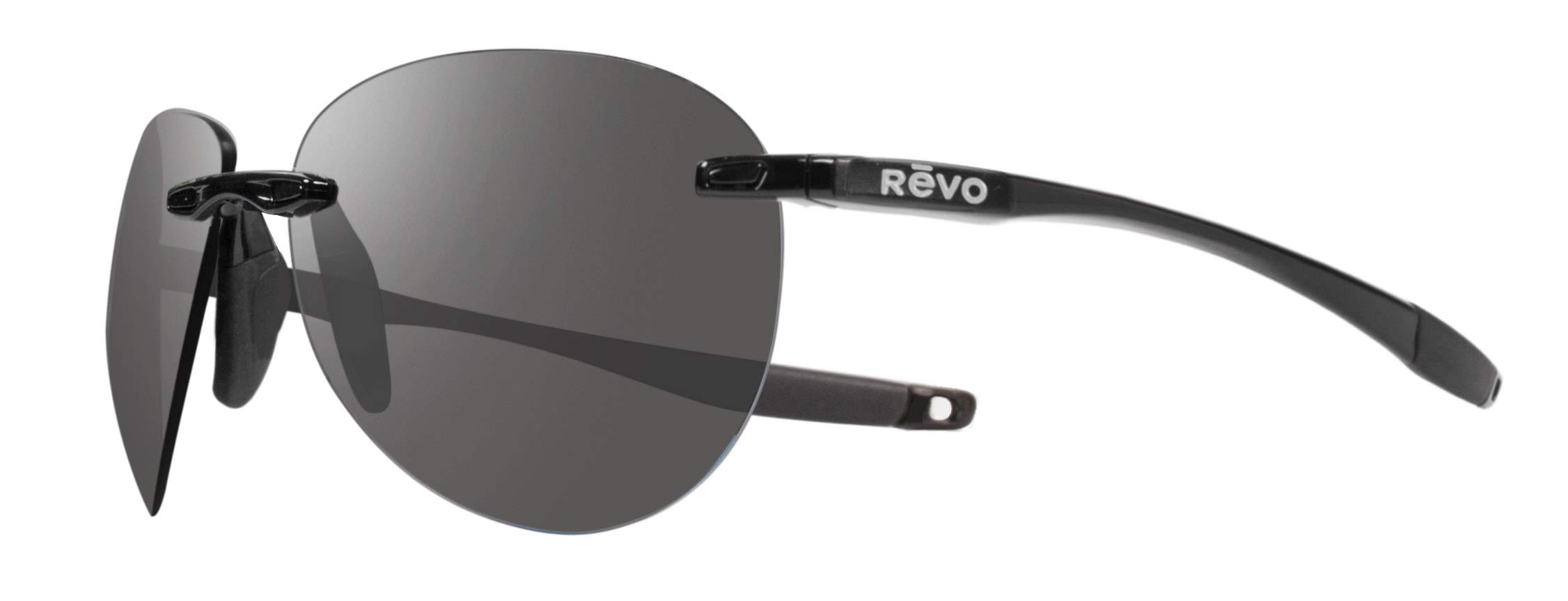 Revo Descend A Polarized Sunglasses - Rimless Aviator Frame for Men & Women - UV Protection for Driving, Fishing & Outdoor Activities