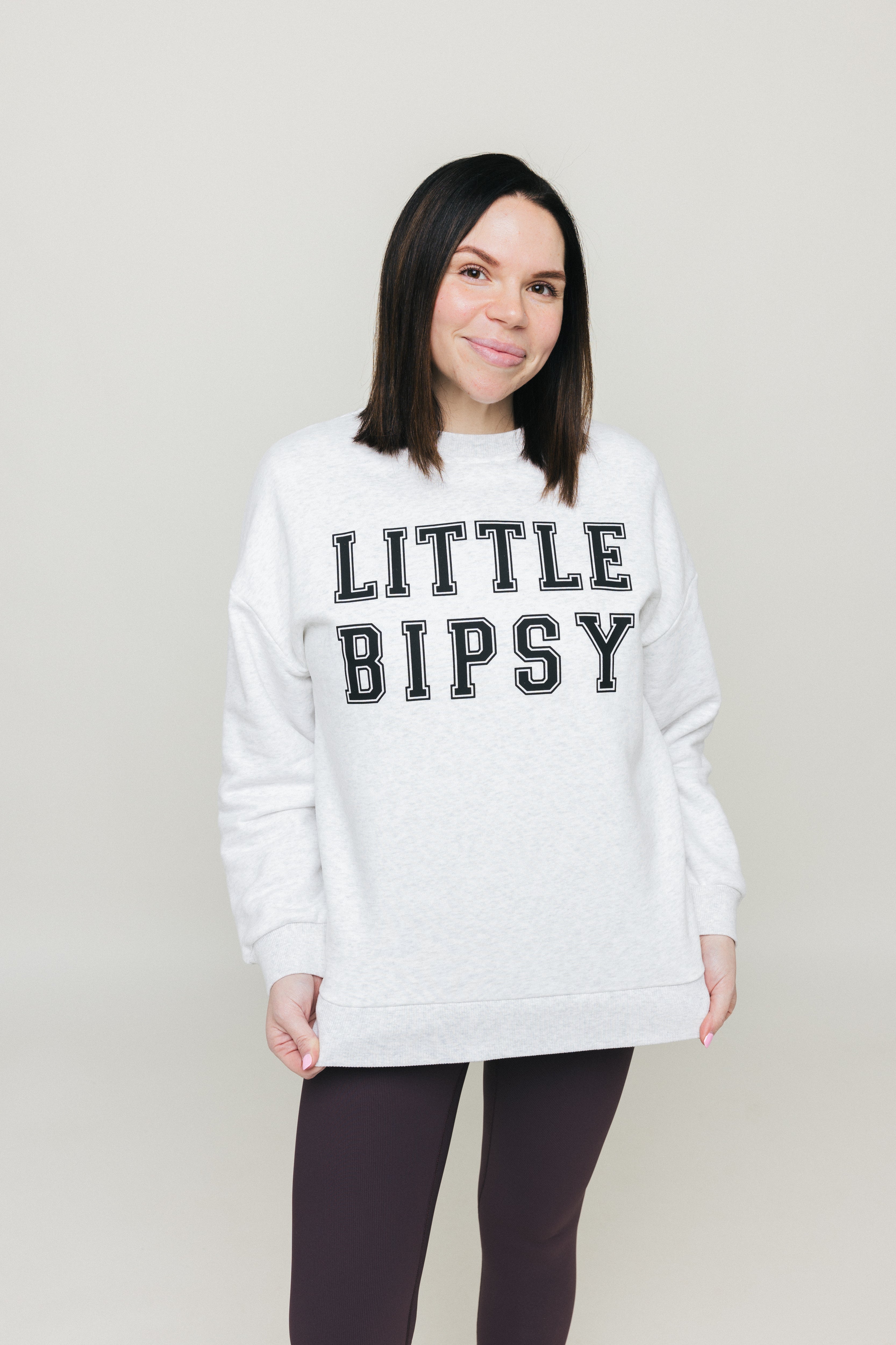 Men's LB Collegiate Crewneck Sweatshirt - Soft Cotton Pullover for Casual Wear, Gym & Lounge - Grey