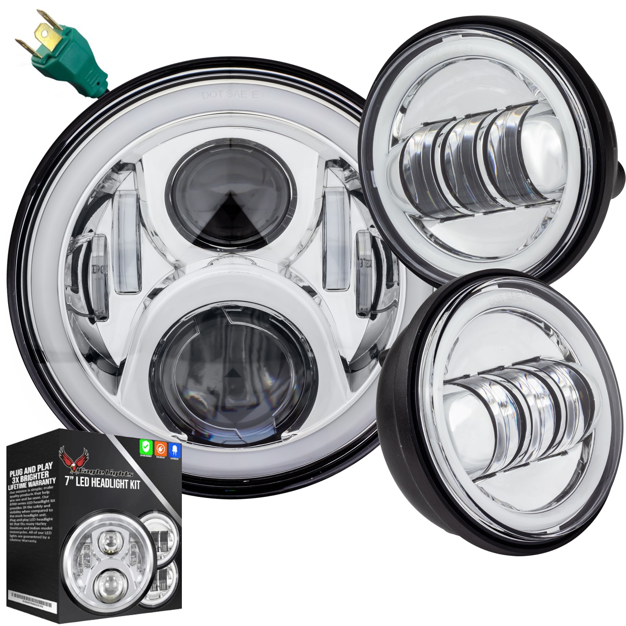 Eagle Lights 7 LED Headlight & 4.5