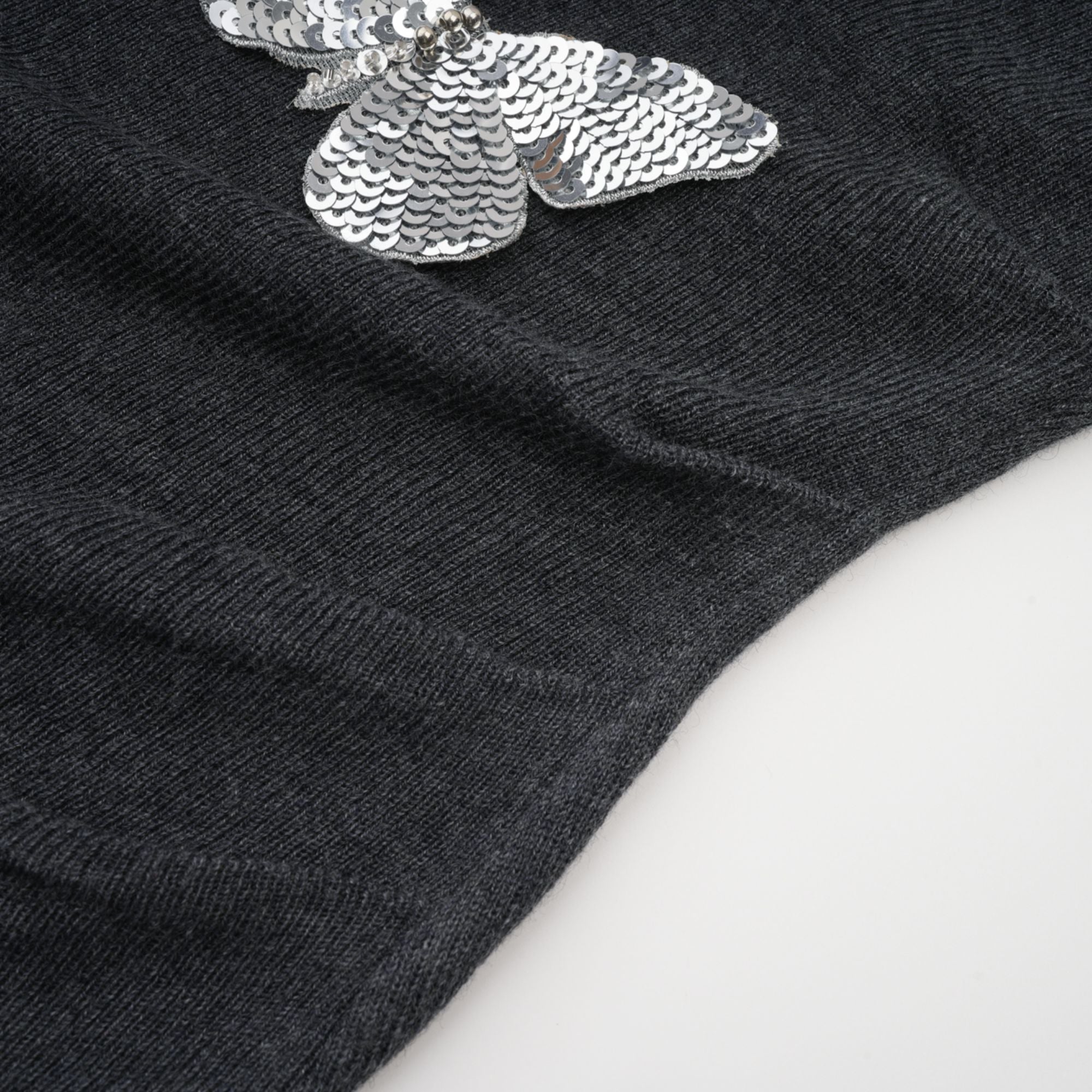 Elegant Grey Sequin Butterfly Cardigan for Women - Perfect for Parties, Weddings & Evening Events
