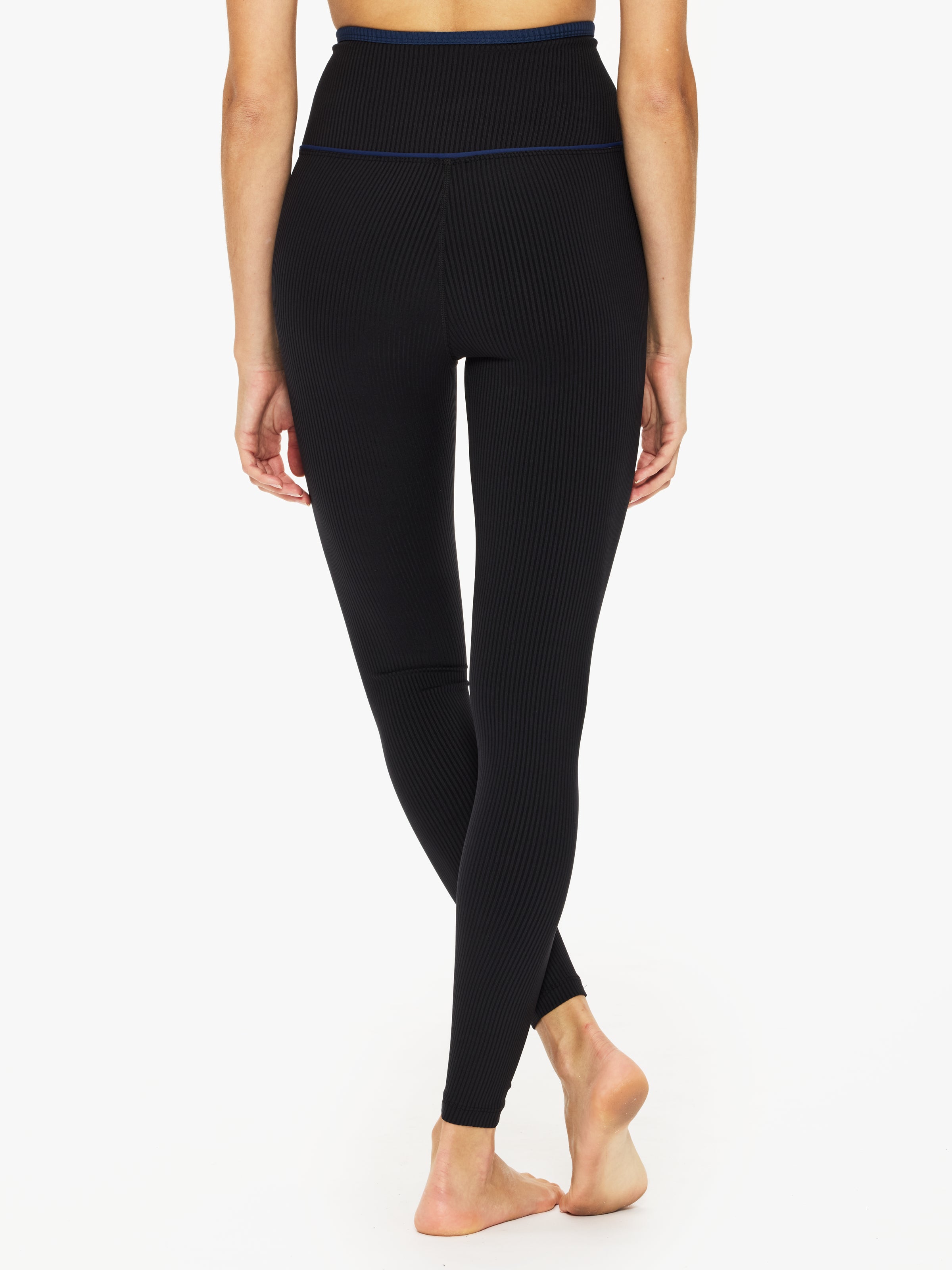 Year Of Ours Ribbed Two-Tone High Waist Leggings - Veronica Yoga Pants for Women, Workout & Lounge Wear