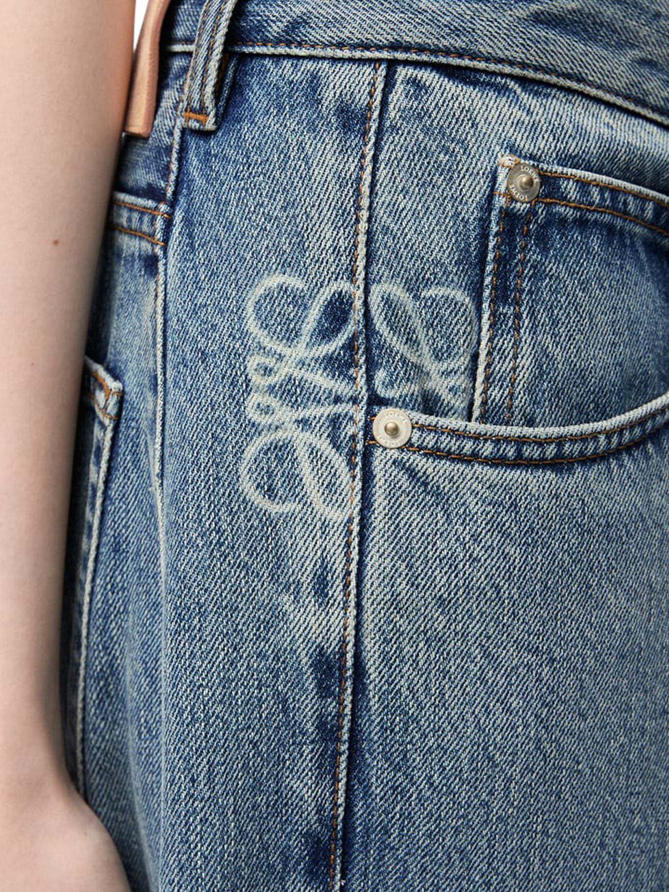 Premium Barrel Anagram Jeans - Washed Denim for Men & Women | Comfortable & Stylish for Casual Wear, Outings & Everyday Fashion